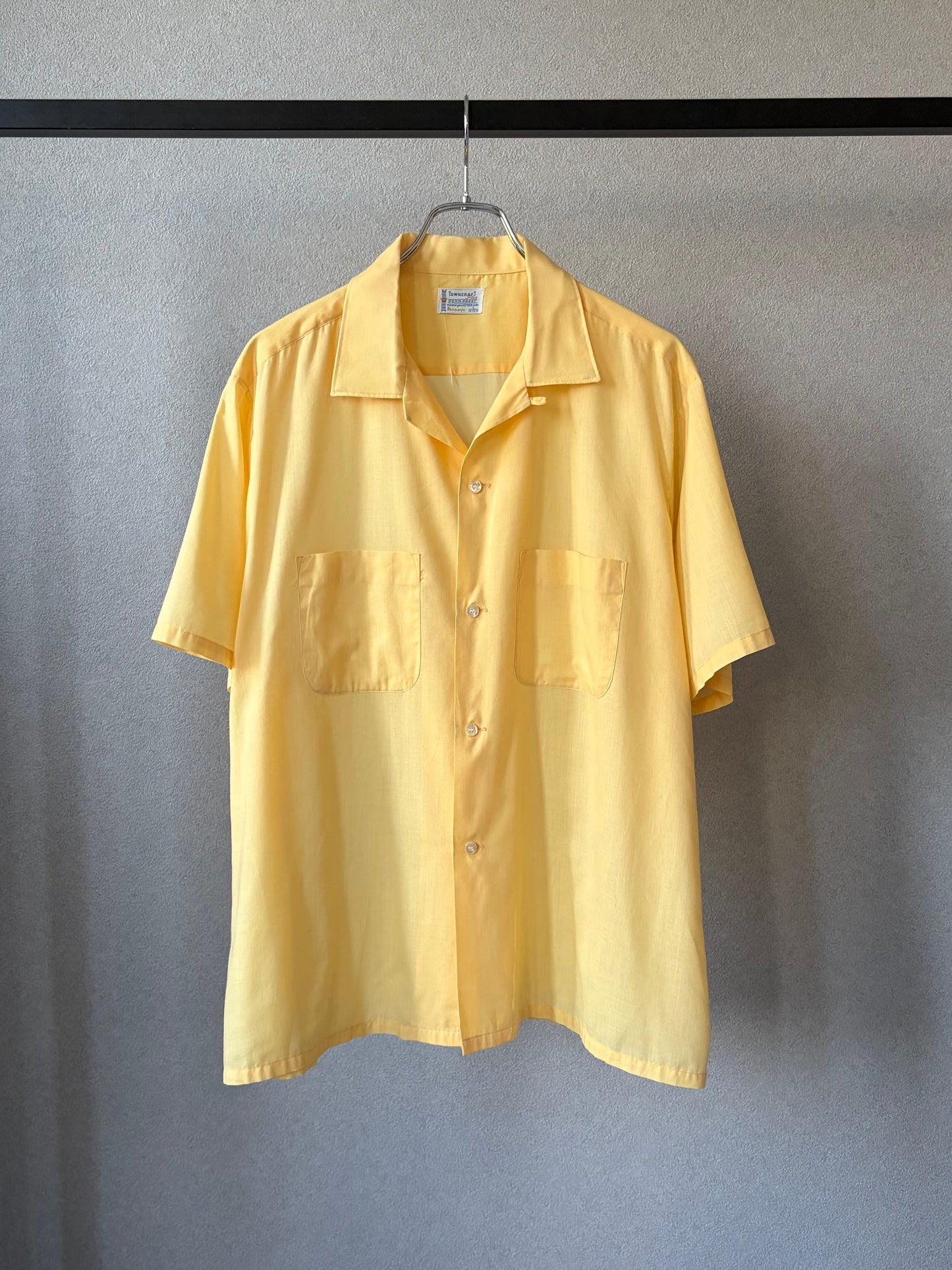 70's TOWNCRAFT S/S open collar shirt