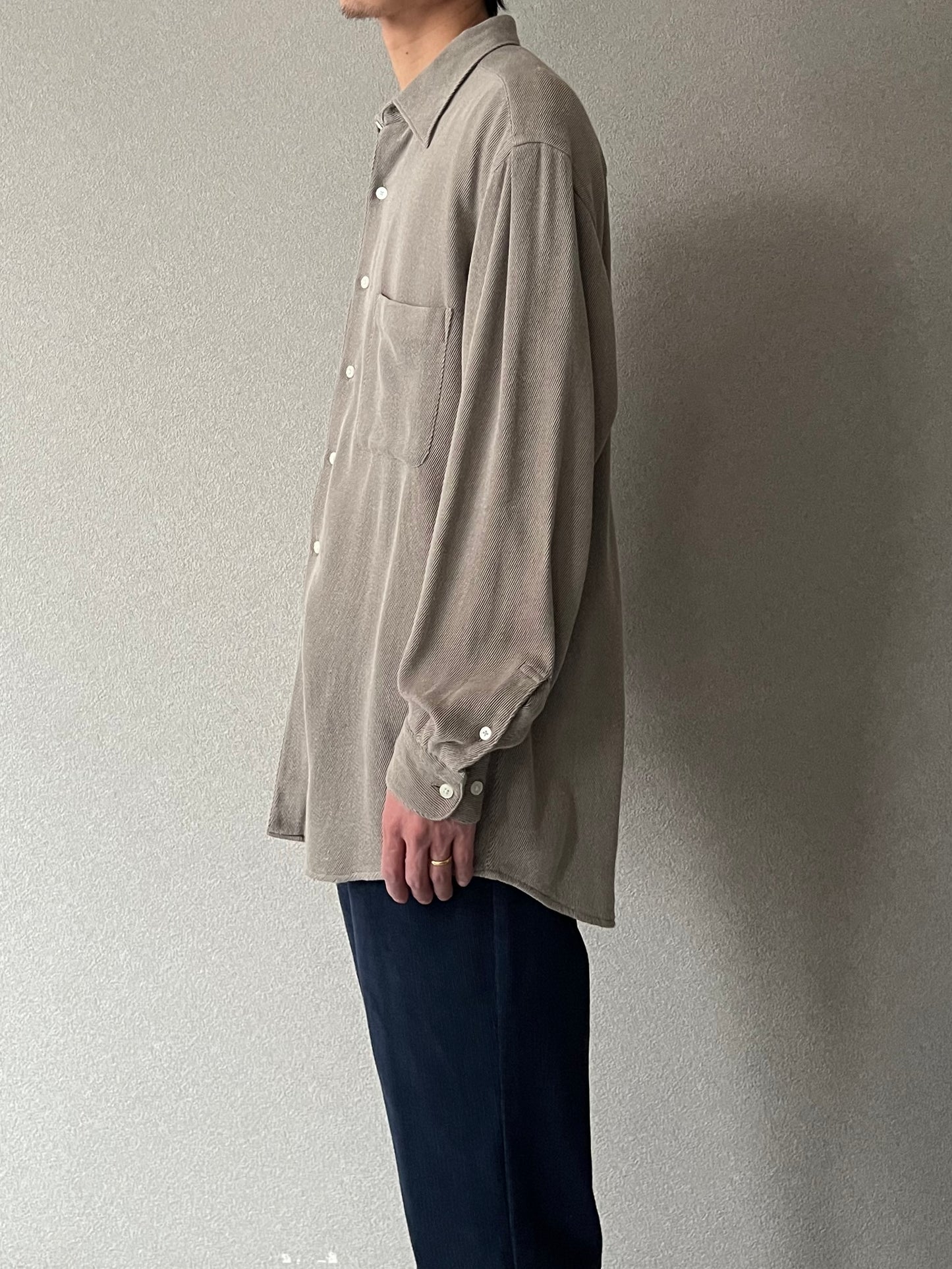 90's PERRY ELLIS cotton × rayon shirt