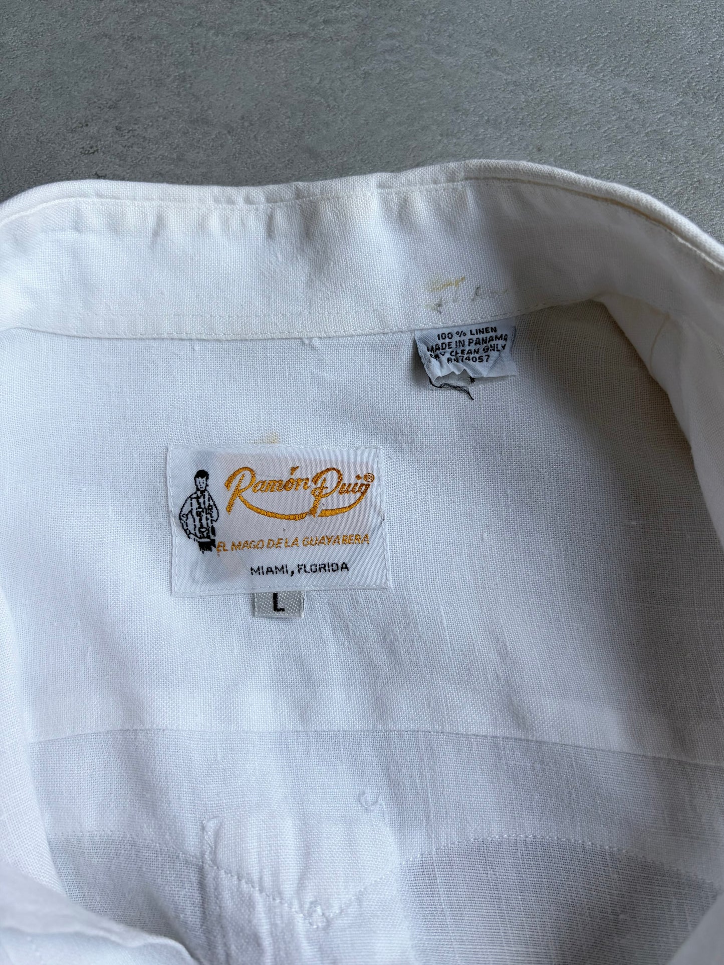 90's Ramon Puig linen guayabera shirt