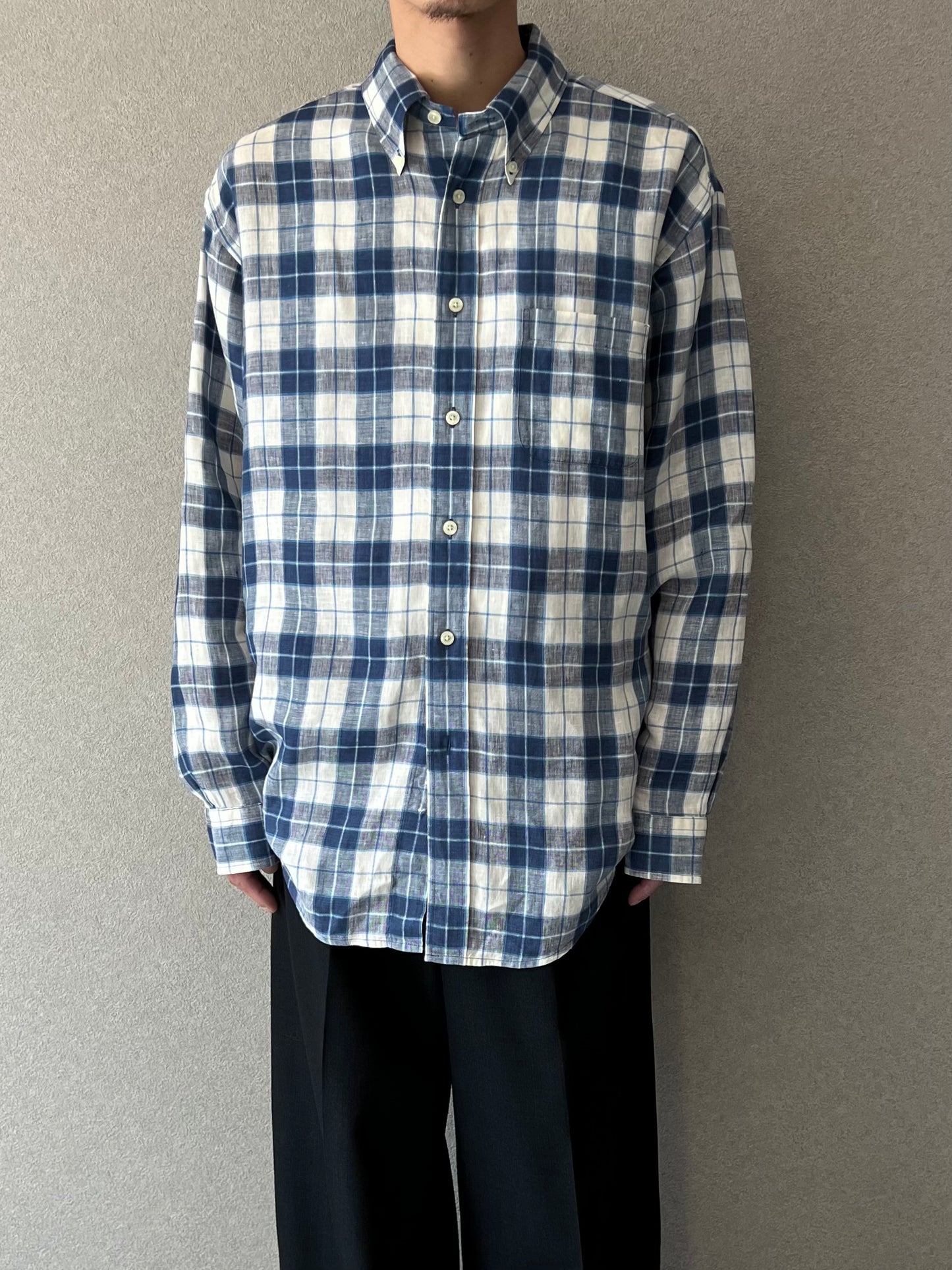 00's Brooks Brothers linen BD shirt