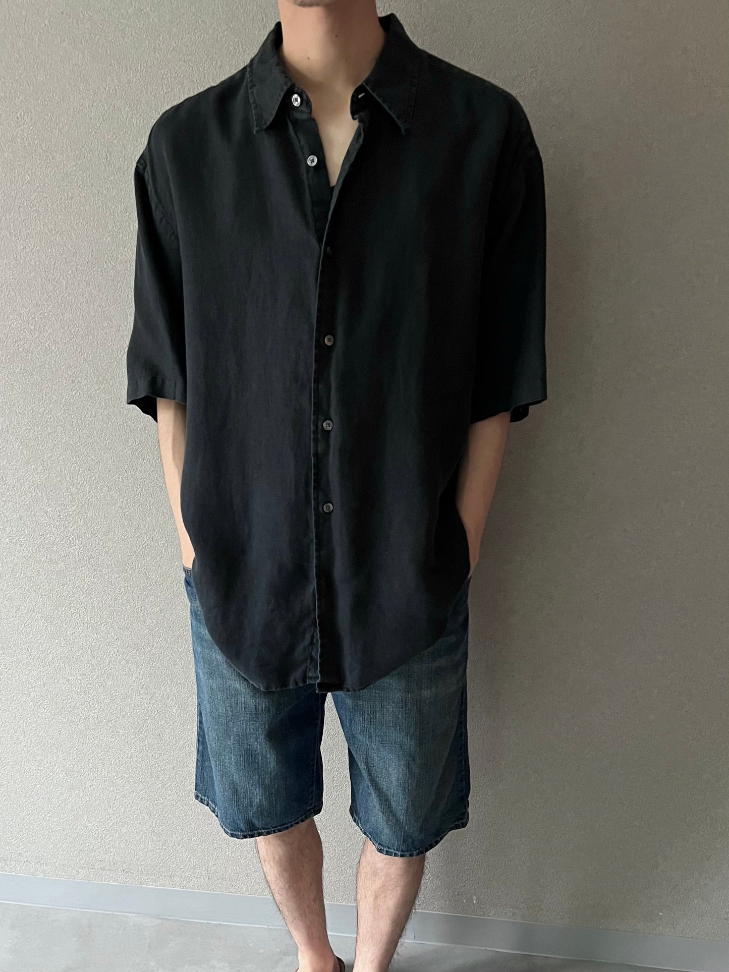 00's Eddie Bauer S/S linen shirt