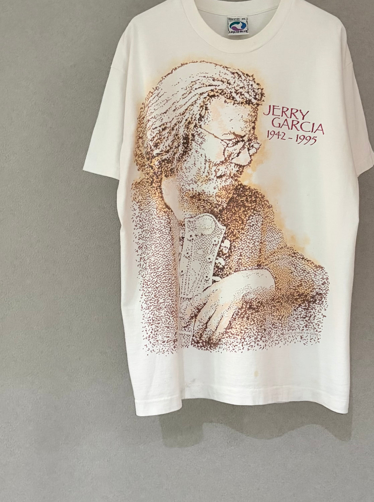 90's JERRY GARCIA x LIQUID BLUE t-shirt “Made in USA”