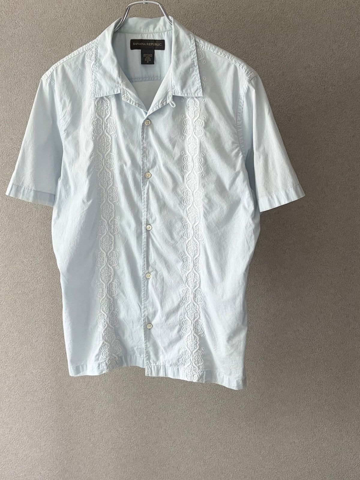 00's BANANA REPUBLIC S/S open collar shirt