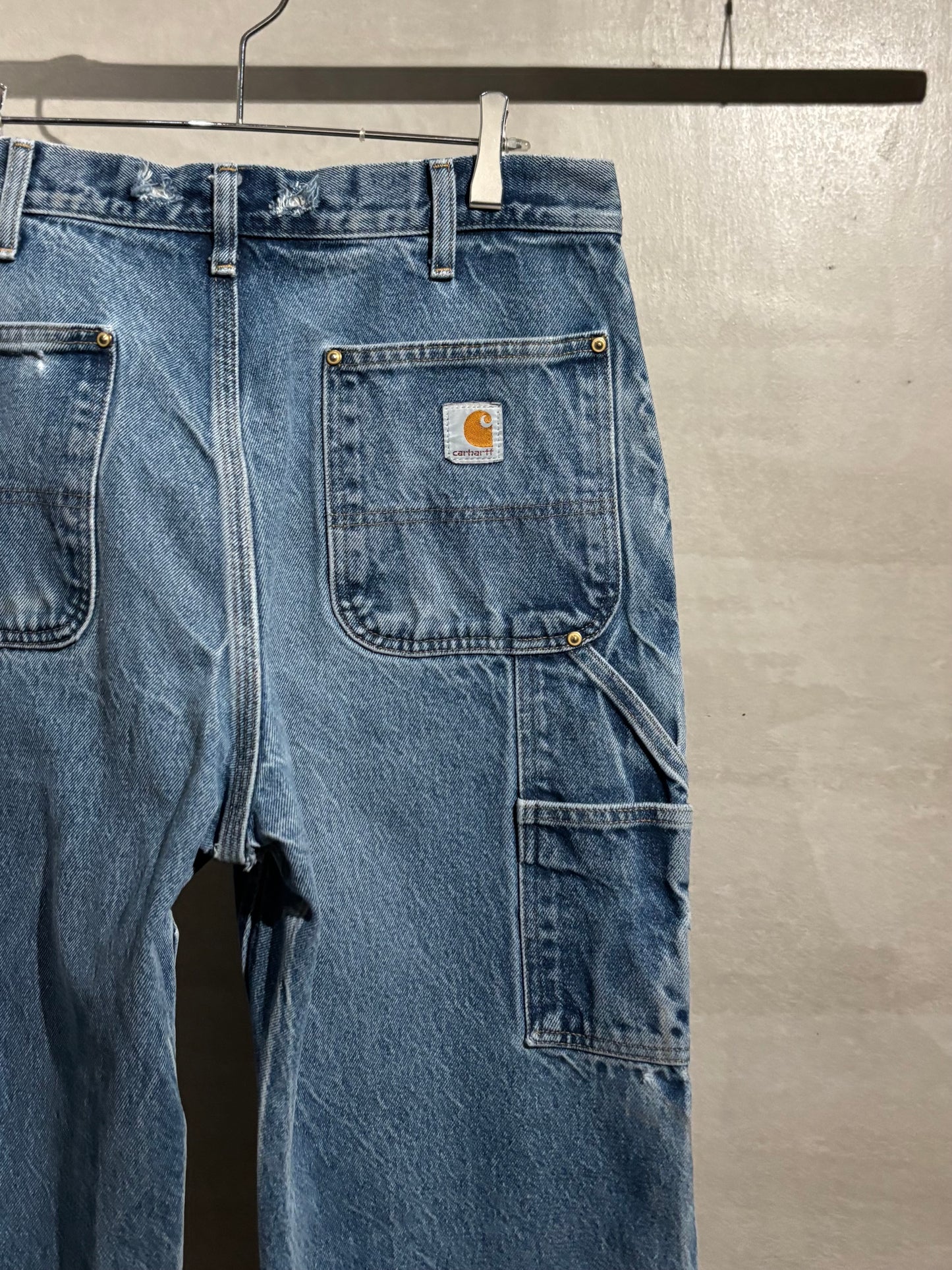 00's carhartt denim double knee  painter pants