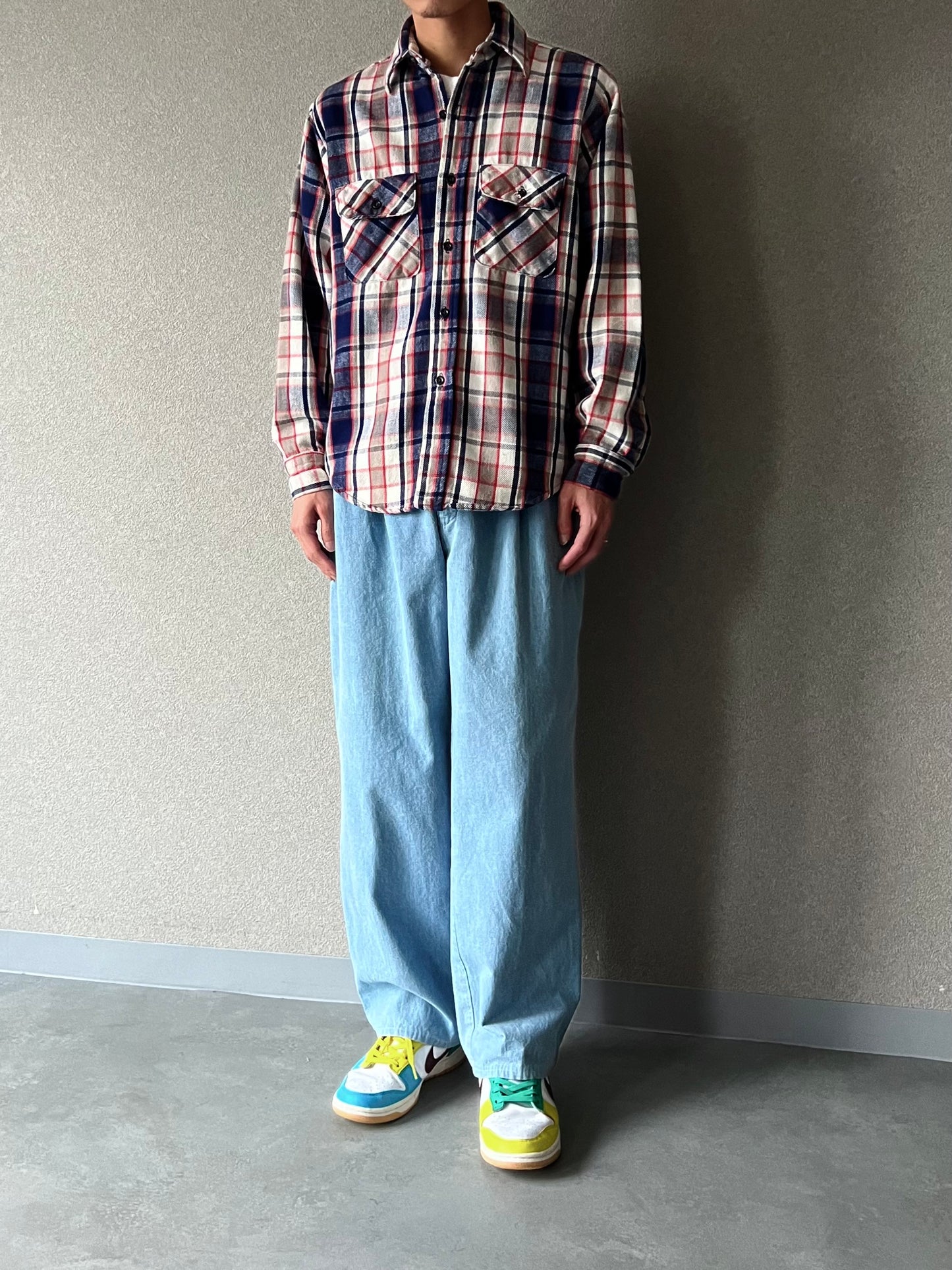 80's FIVE BROTHER flannel shirt "Made in USA"
