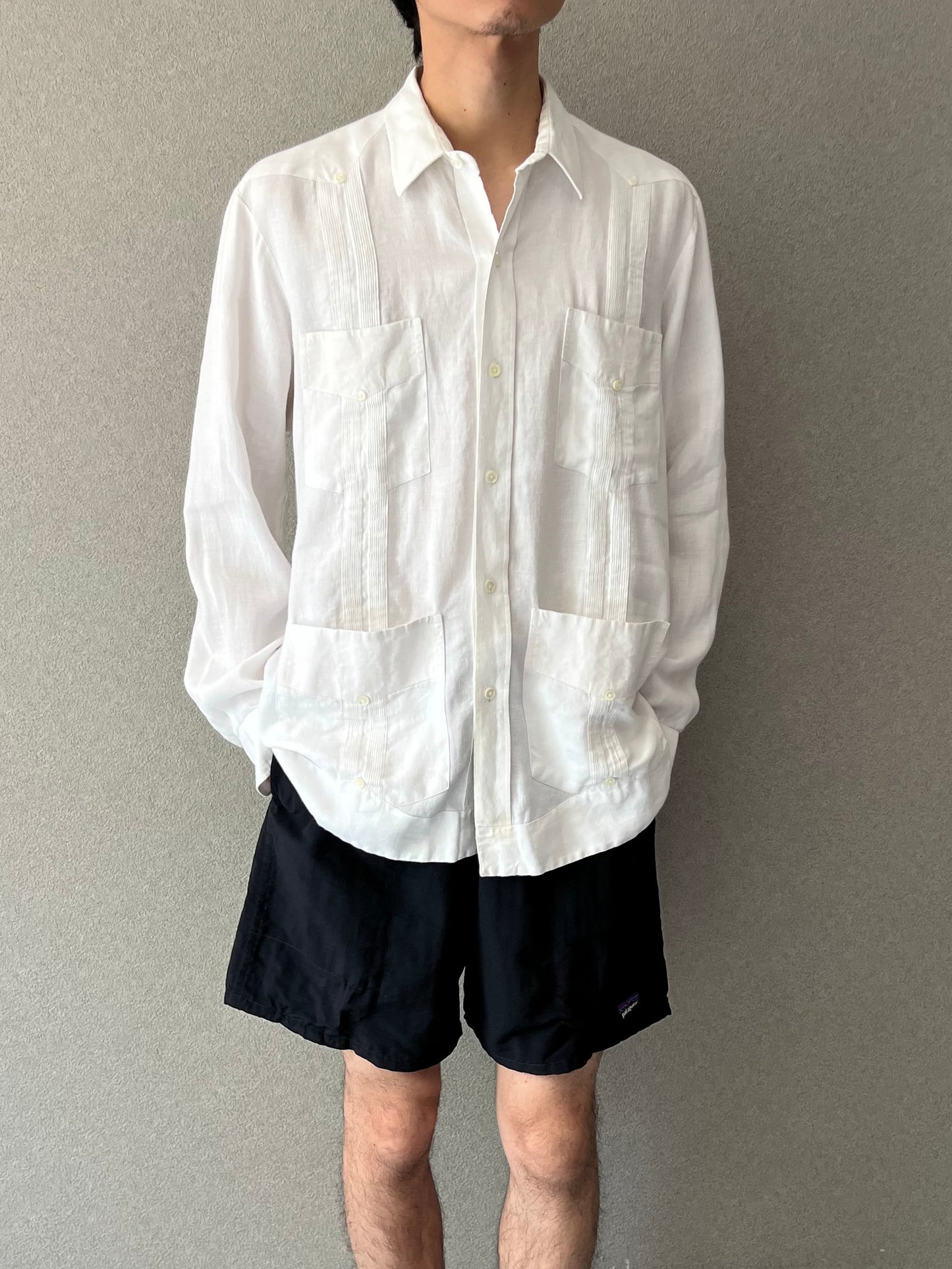 90's Ramon Puig linen guayabera shirt