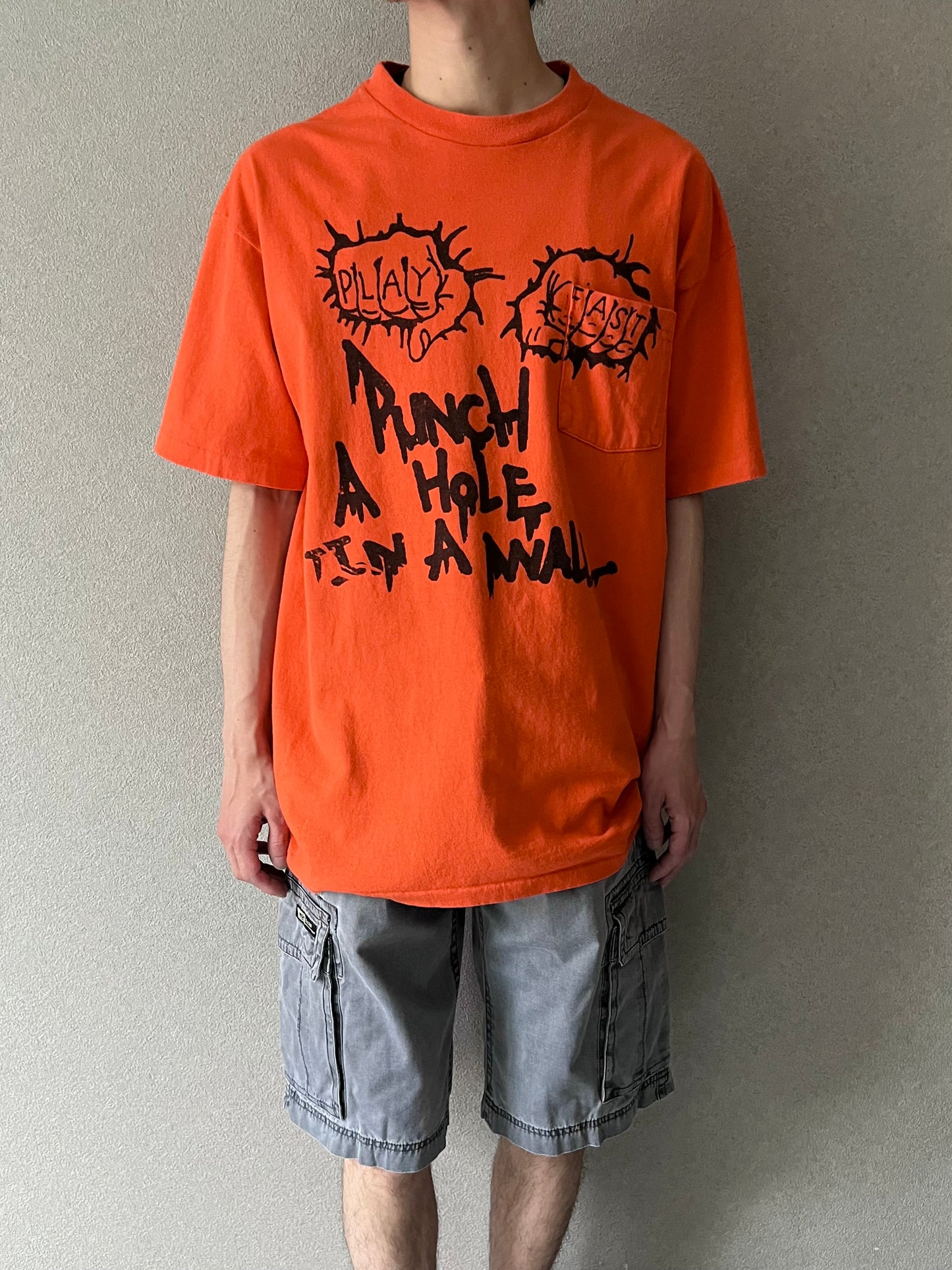 90's PUNCH A HOLE IN A WALL music t-shirt “Made in USA”