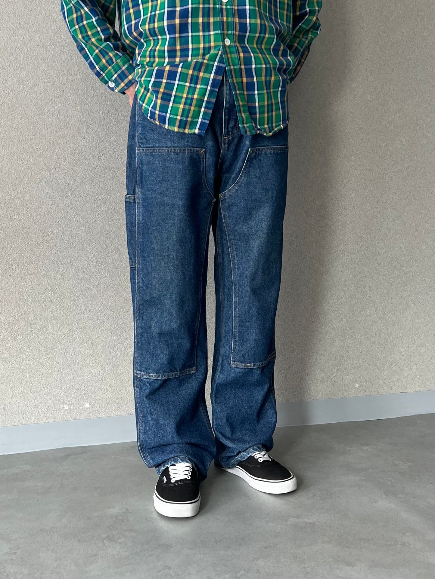 00's carhartt denim double knee painter pants