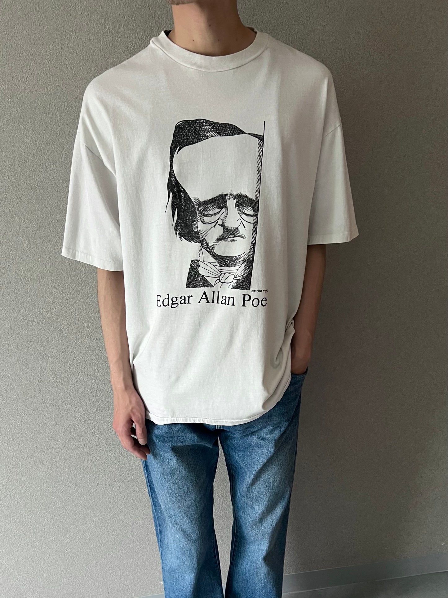 90's Edgar Allan printed t-shirt “Made in USA”