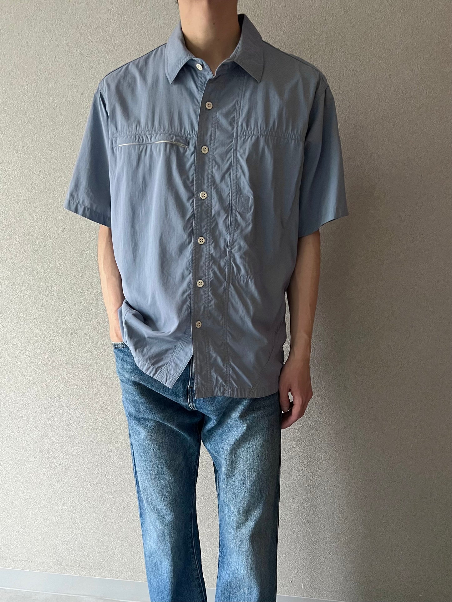 00's MOUNTAIN HARDWARE S/S nylon shirt