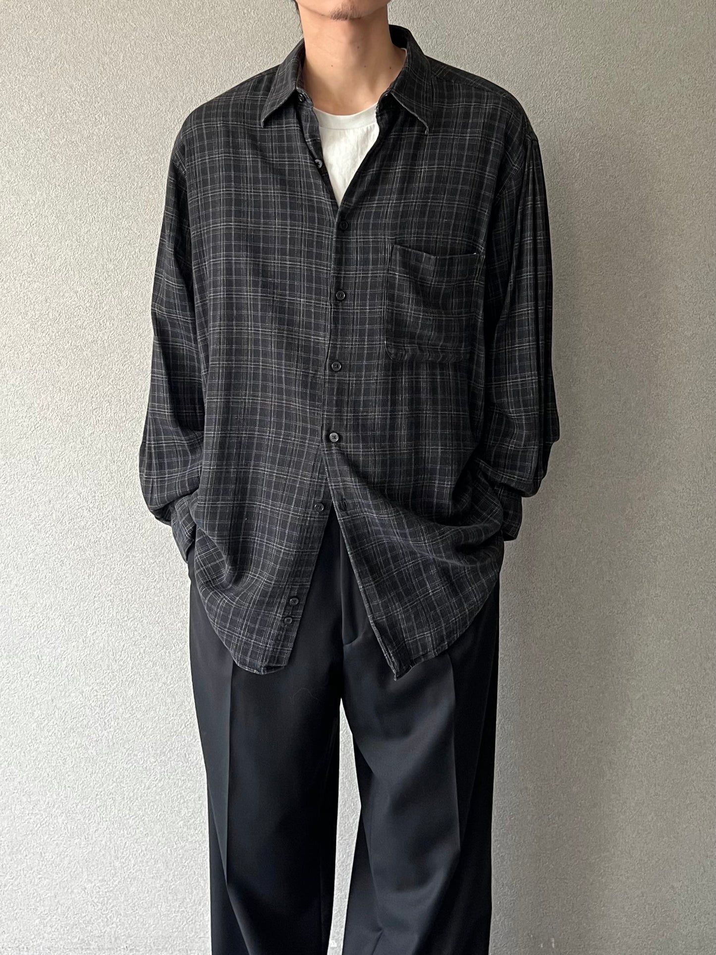90's PERRY ELLIS rayon shirt