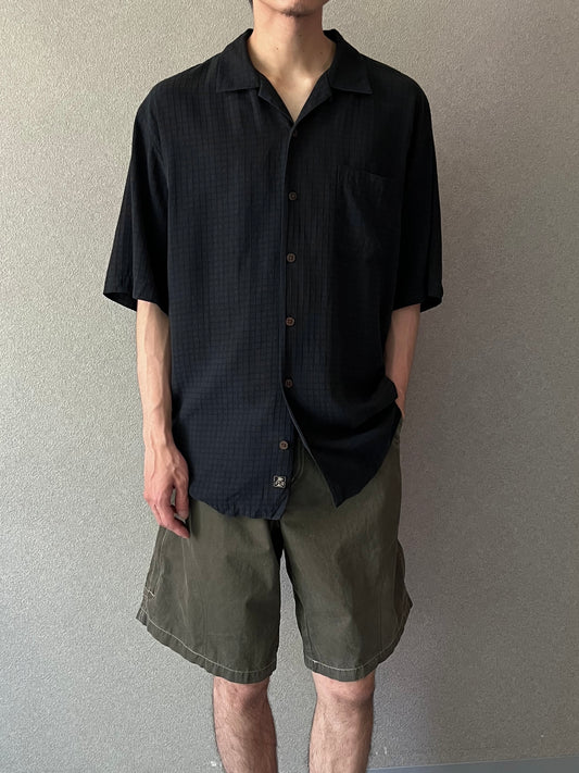 00's Tommy Bahama open collar silk shirt