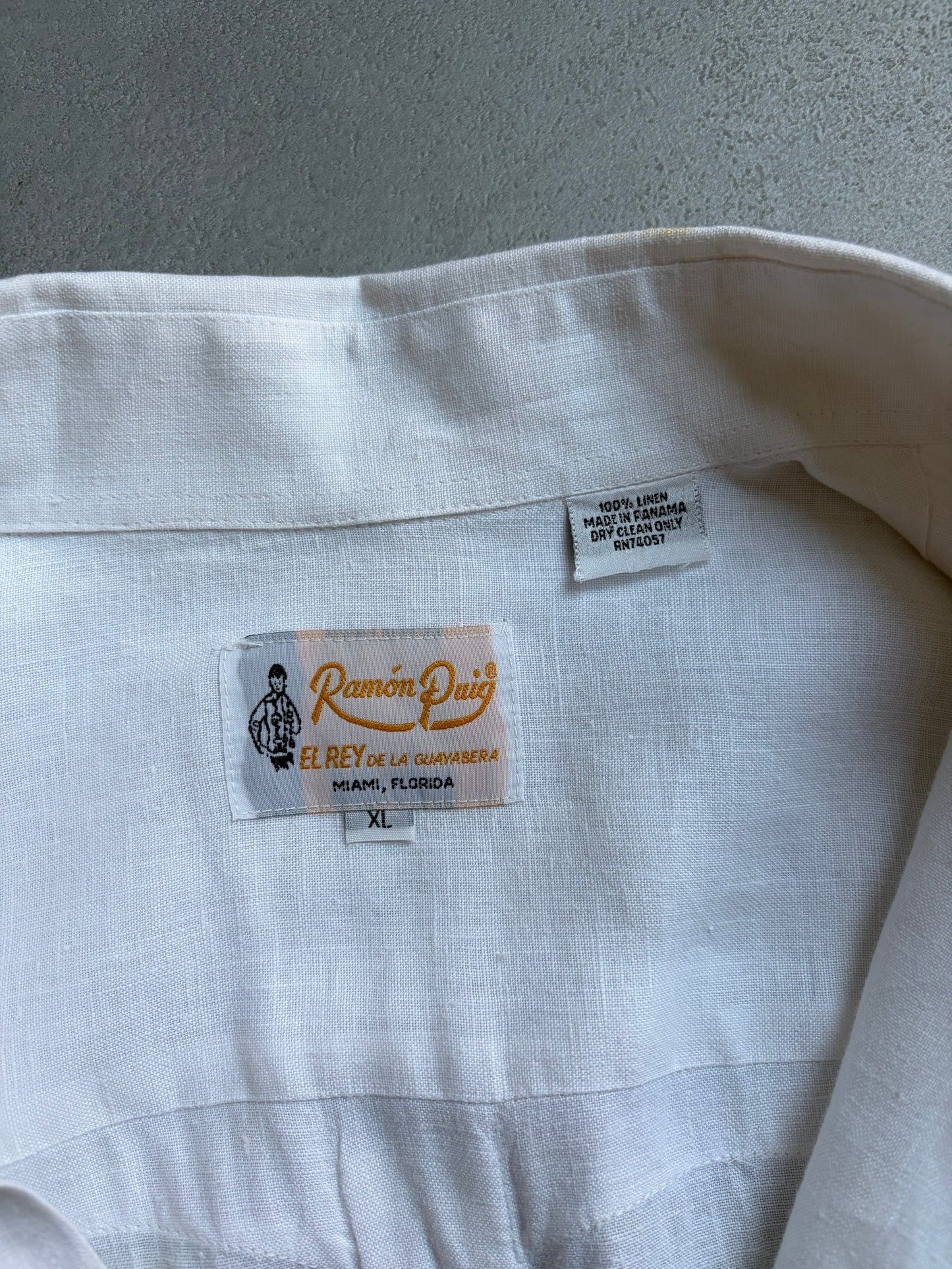 90's Ramon Puig linen guayabera shirt
