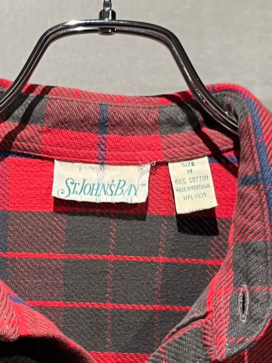 80's ST. JOHN'S BAY flannel shirt “Made in PORTUGAL”