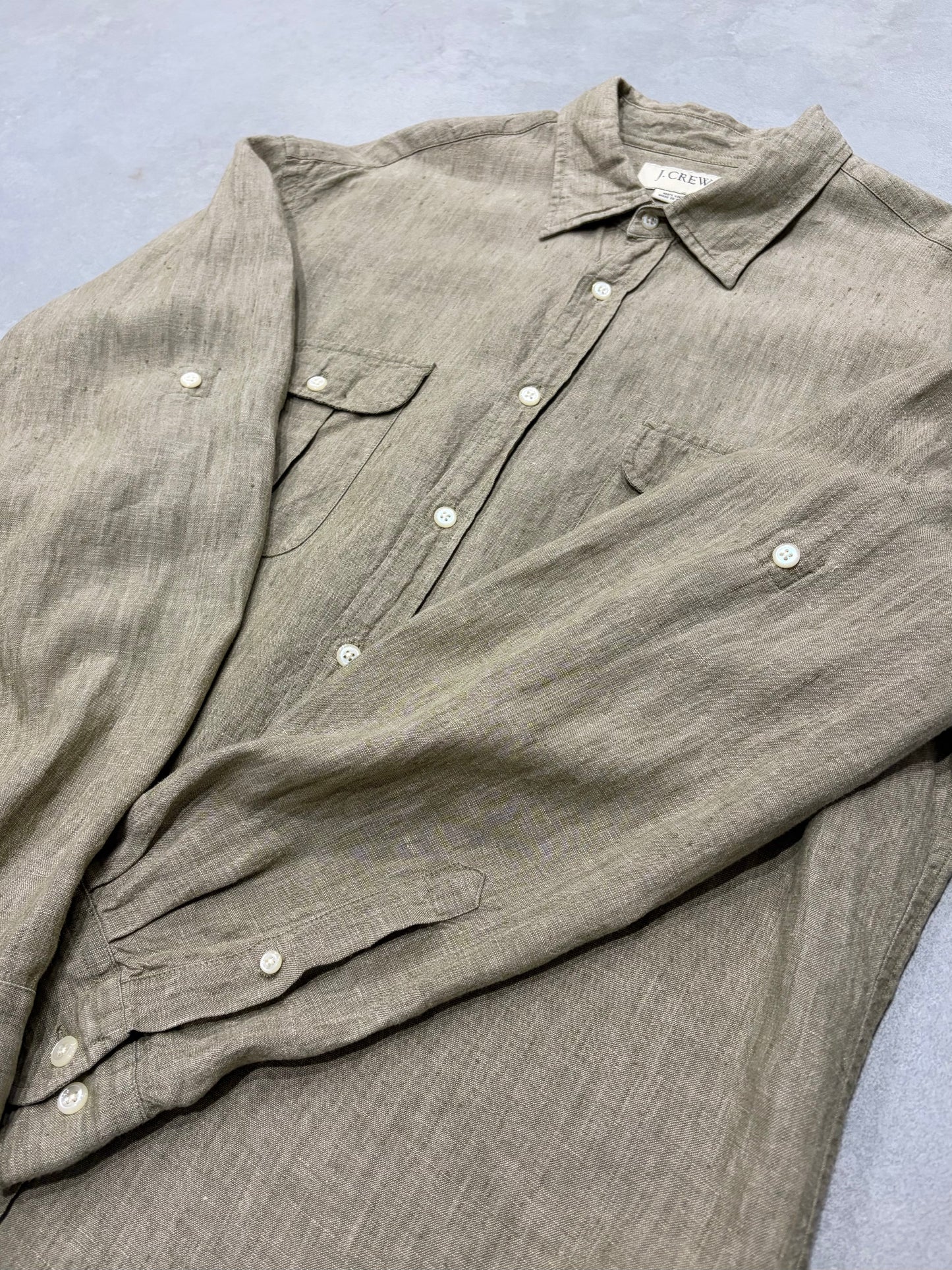 00's J.CREW linen shirt