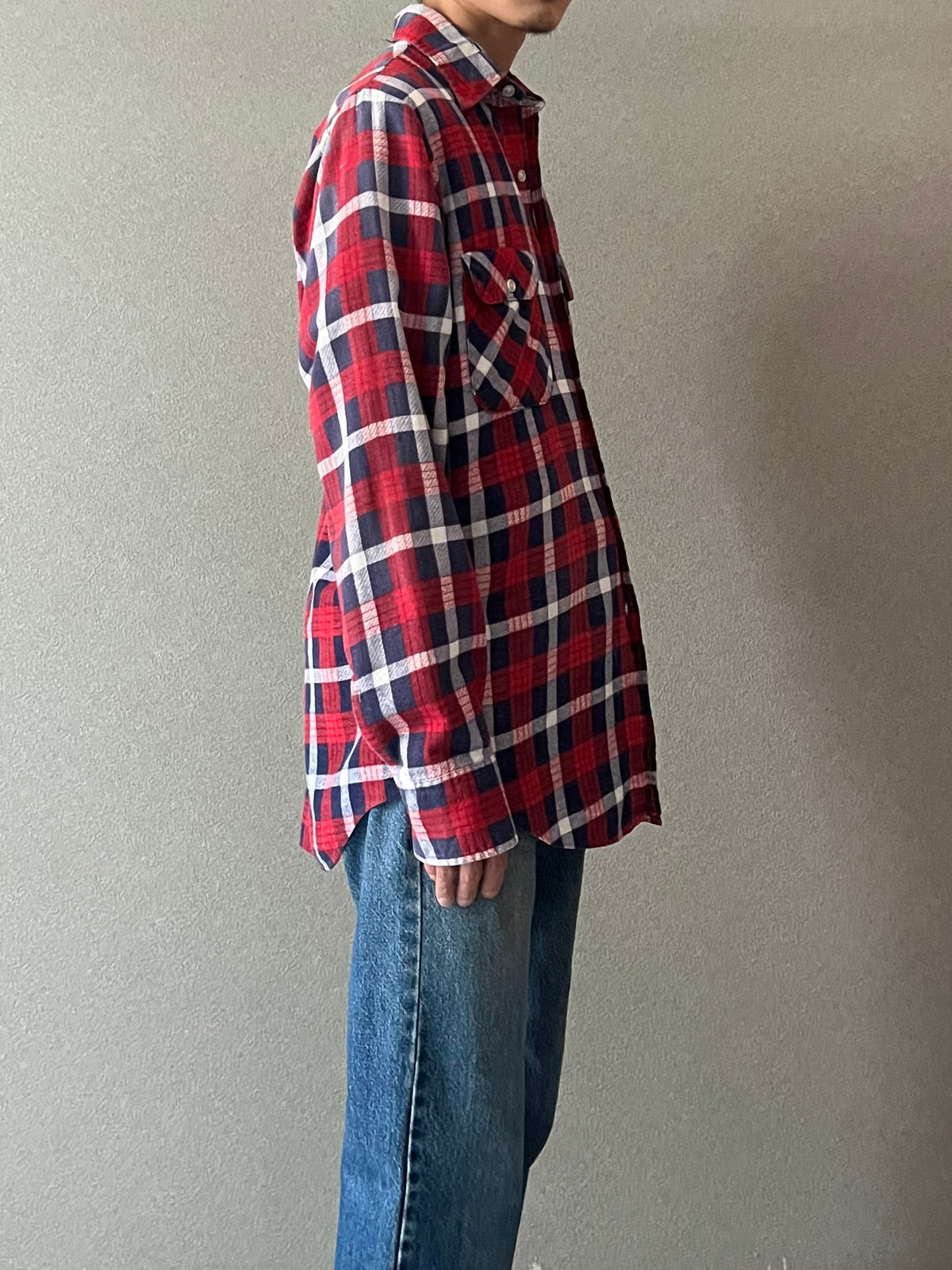 70's MONTGOMERY WARD printed flannel shirt