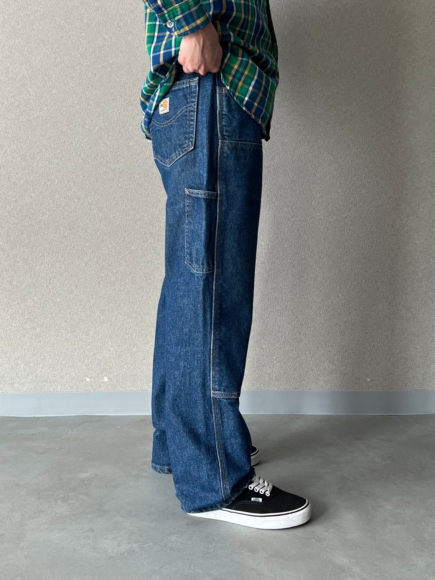 00's carhartt denim double knee painter pants