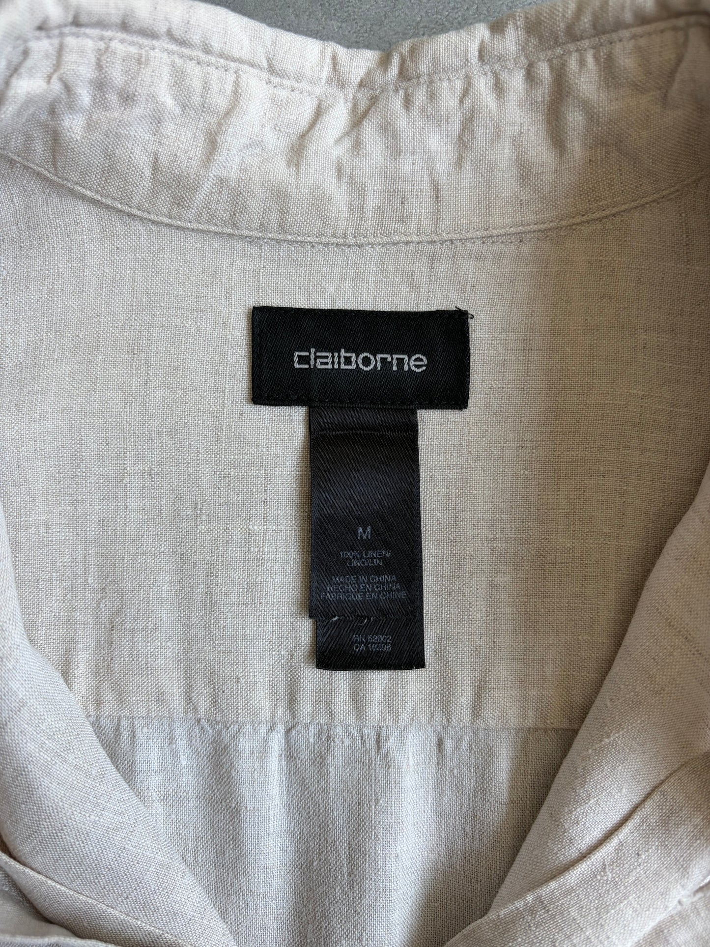 00's claiborne linen shirt