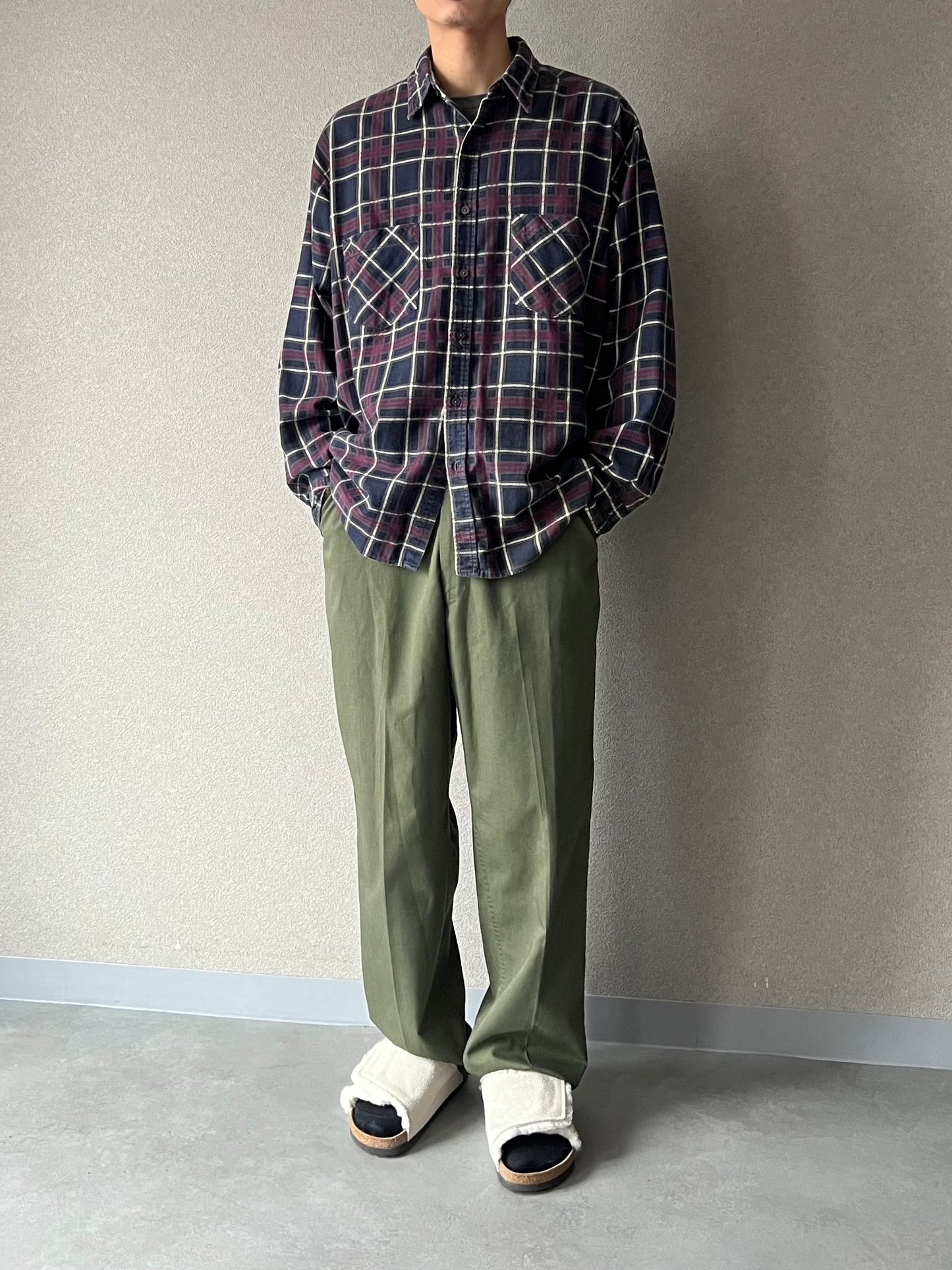 90's SAUGATUCK printed flannel shirt