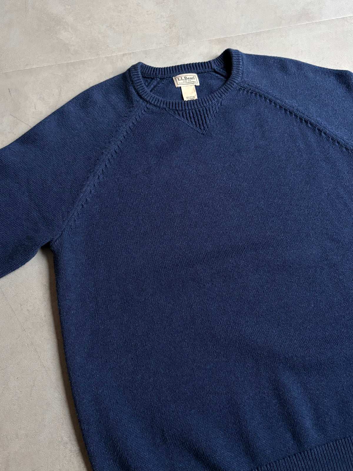 00's L.L.Bean cashmere blend cotton knit sweater