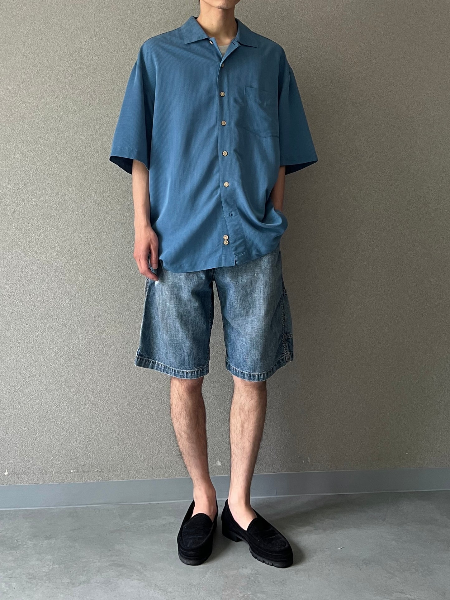 00's Batik Bay open collar shirt
