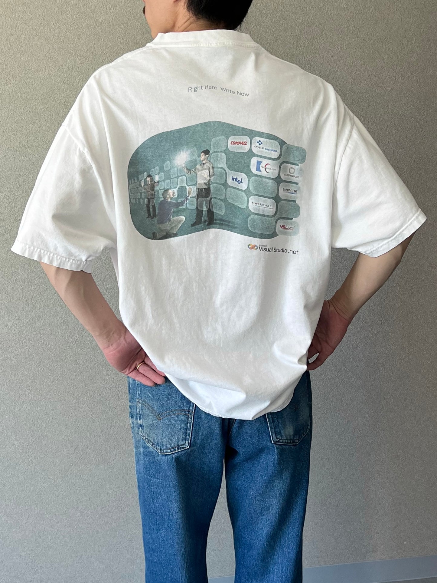 90's〜 Microsoft printed t-shirt