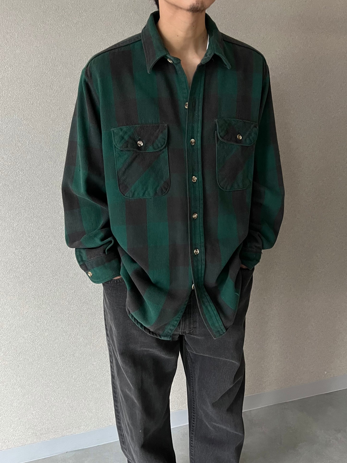 90's FIVE BROTHER flannel shirt