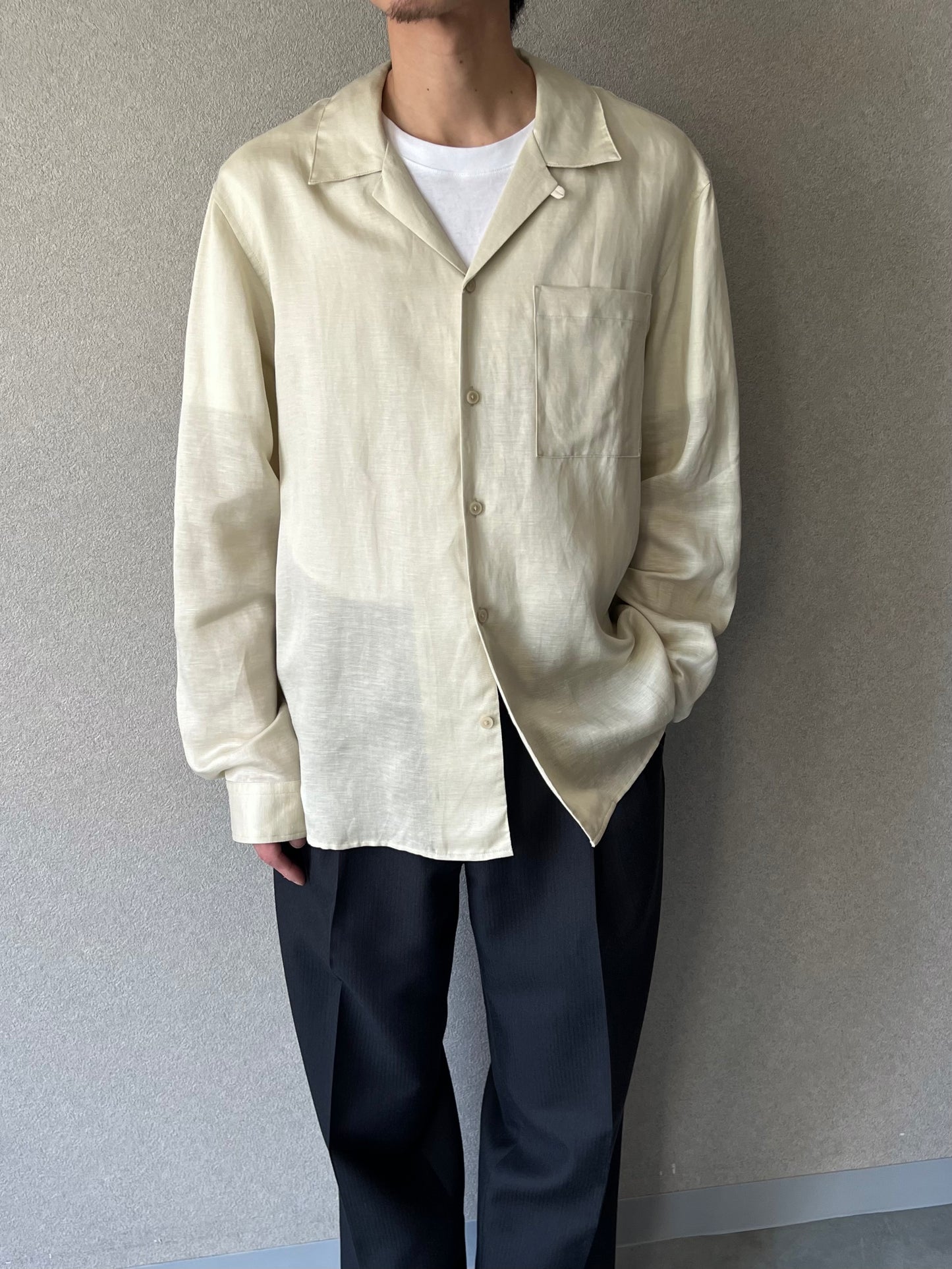 10's I・N・C linen open collor shirt