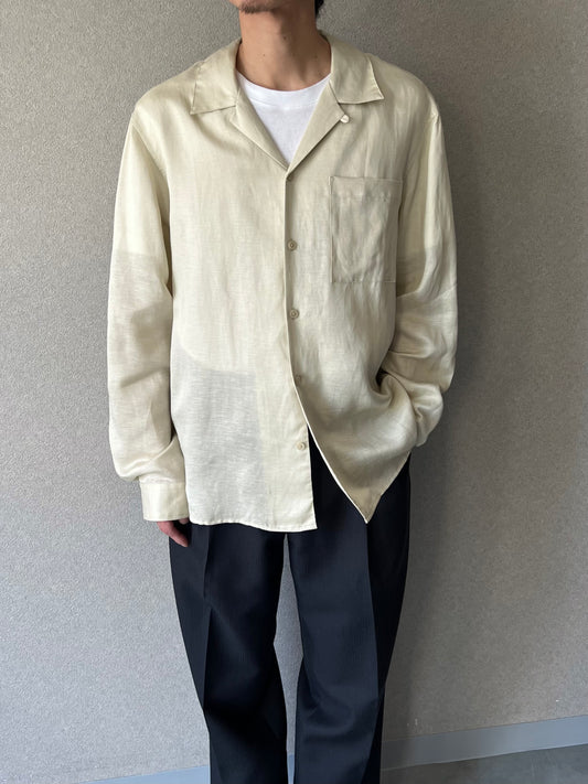 10's I・N・C linen open collor shirt