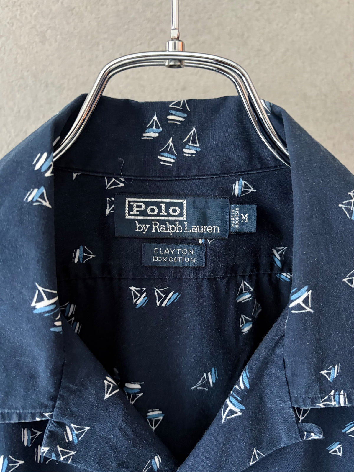 90's Polo Ralph Lauren S/S open collar shirt “CLAYTON”
