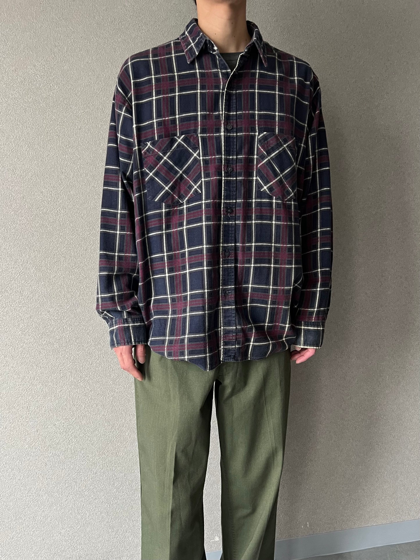 90's SAUGATUCK printed flannel shirt