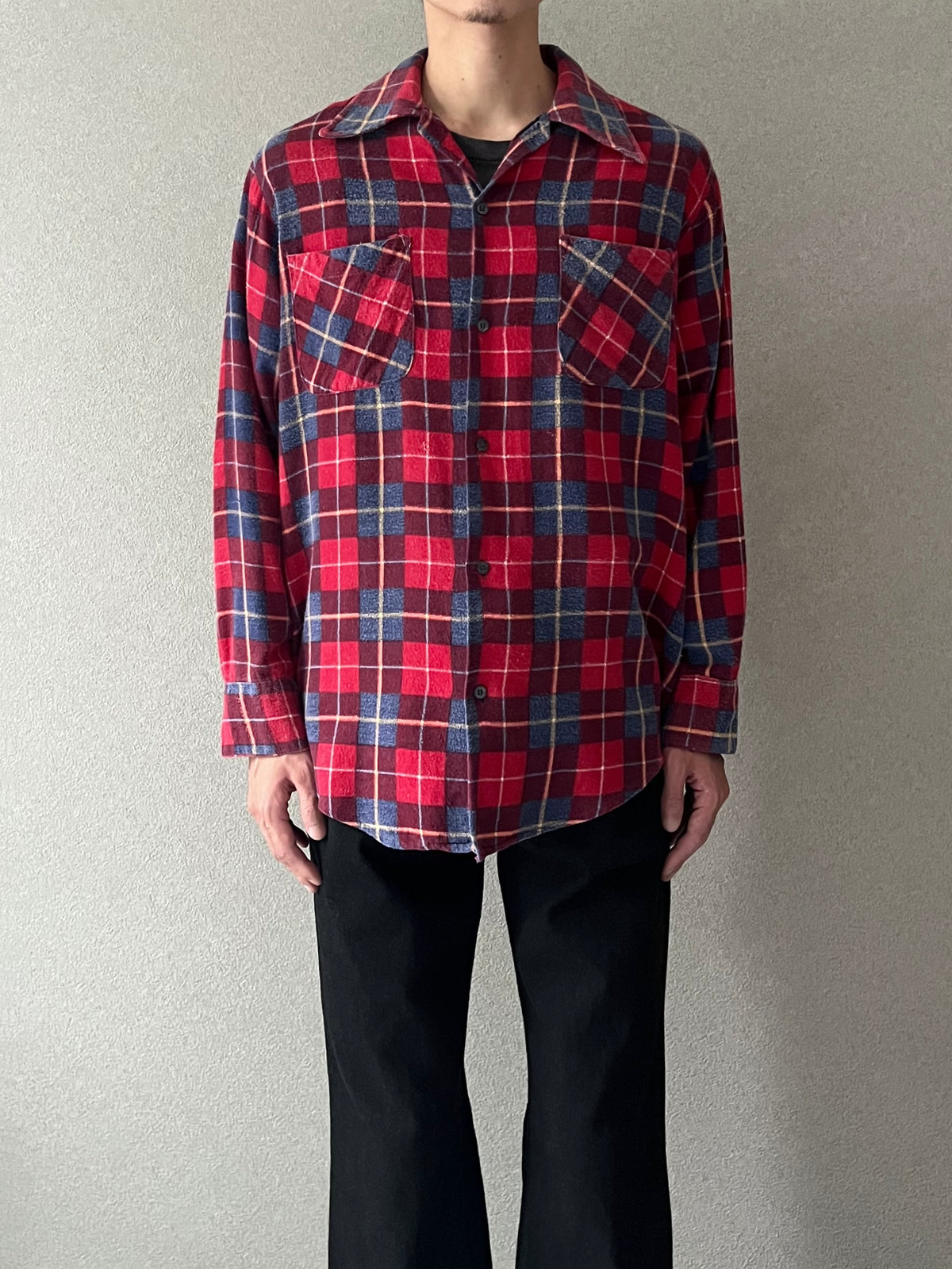 70's Custom Shirts printed flannel shirt