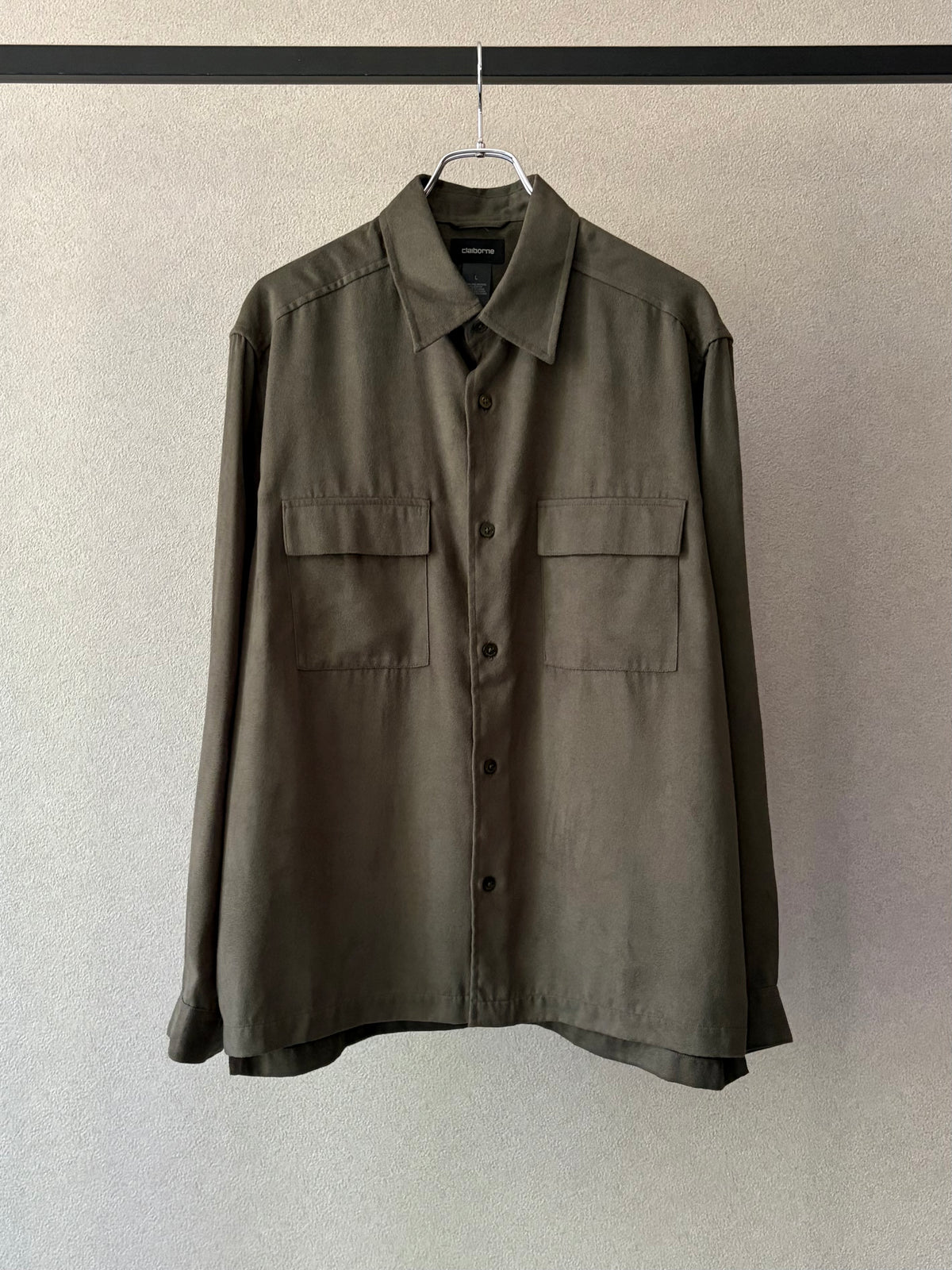 00's claiborne faux suede shirt “DEAD STOCK”