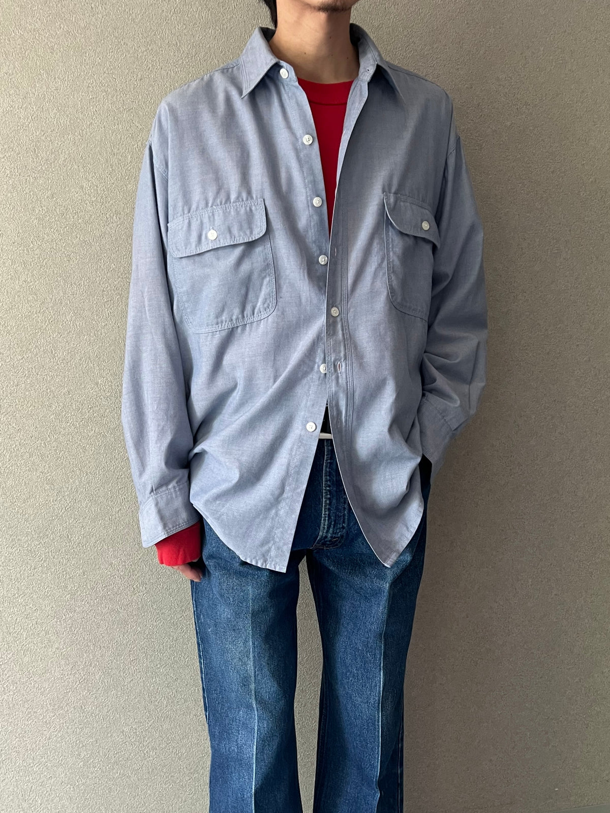 90's FIVE BROTHER chambray shirt