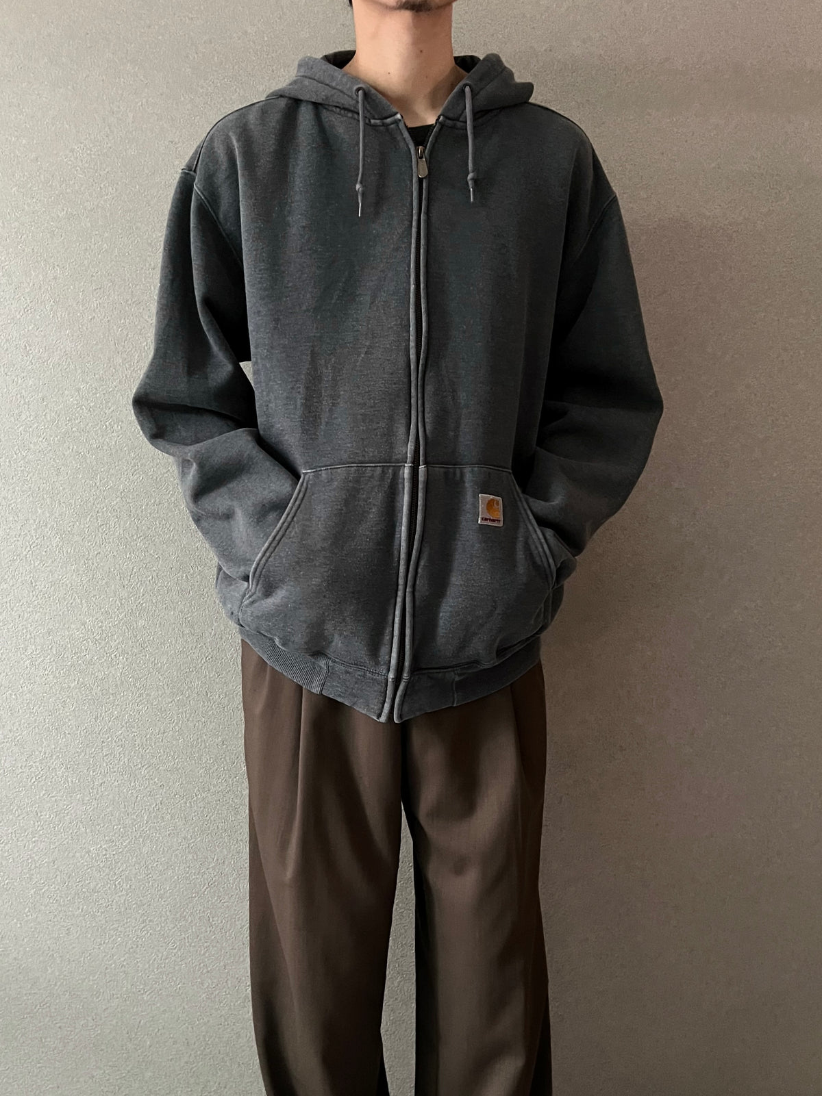 00's carhartt zip up sweat hoodie