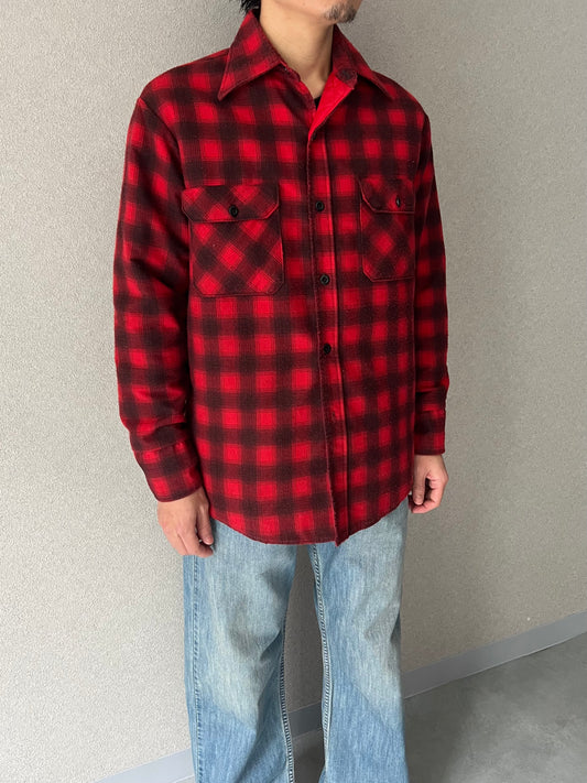70's SEARS quilting flannel shirt