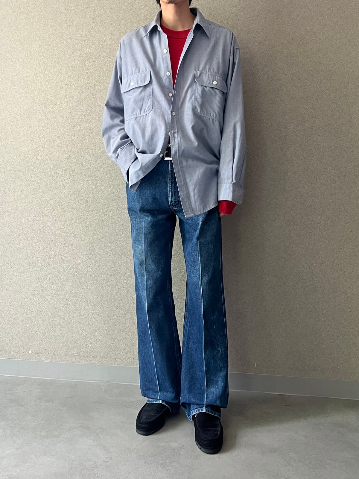 90's FIVE BROTHER chambray shirt