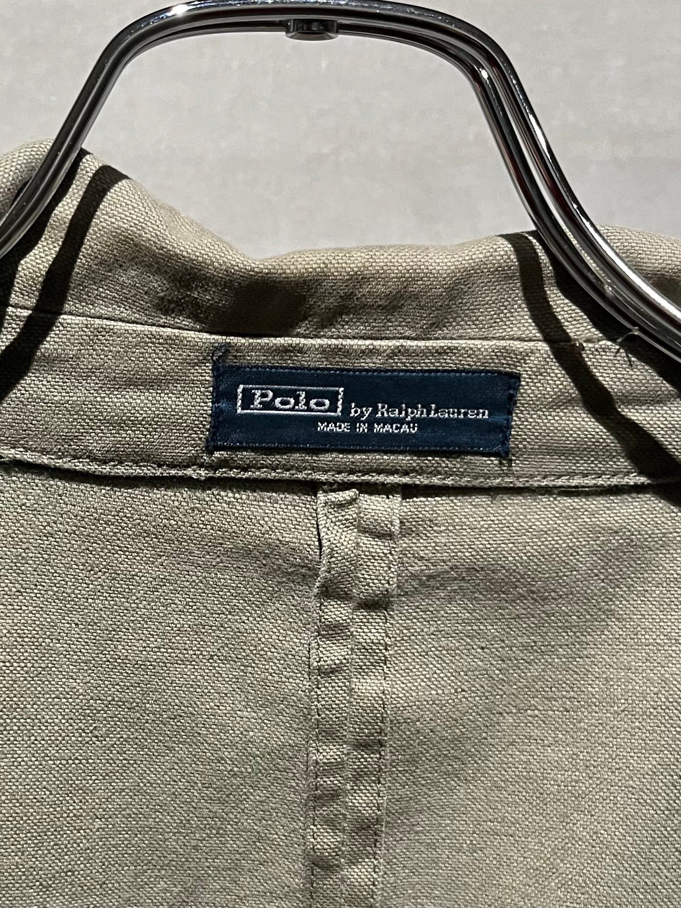 90's Polo Ralph Lauren cotton × linen tailored jacket