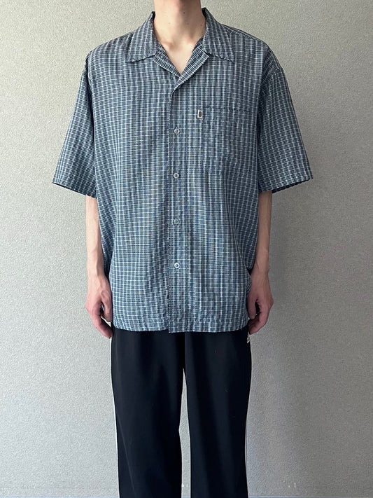 00's Pineapple Connection open collar shirt