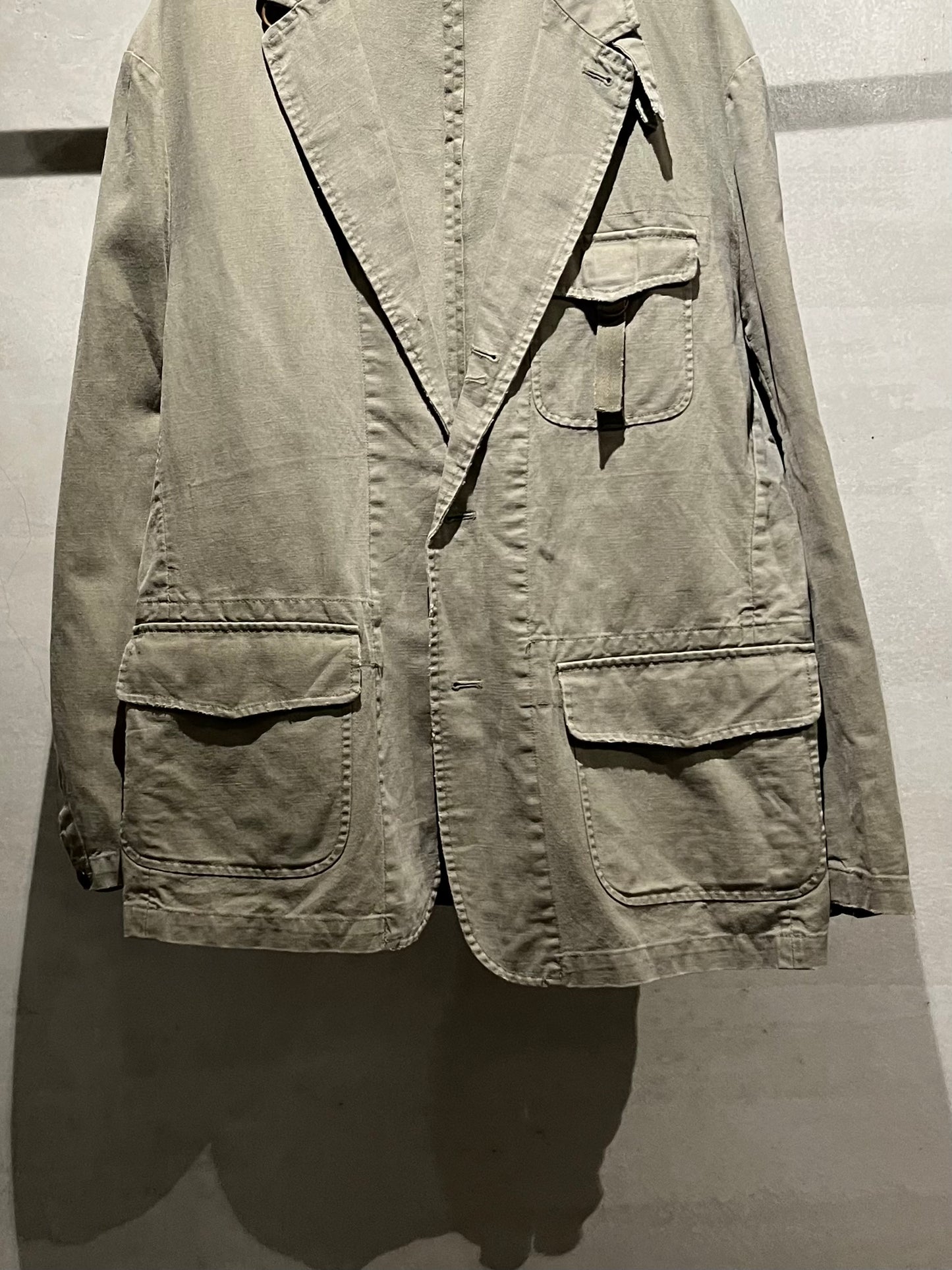 90's Polo Ralph Lauren cotton × linen tailored jacket