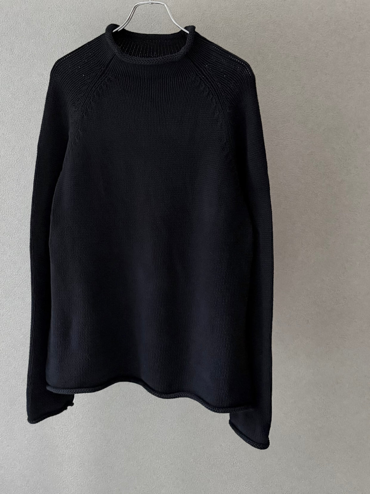 00's J.CREW roll neck cotton knit sweater