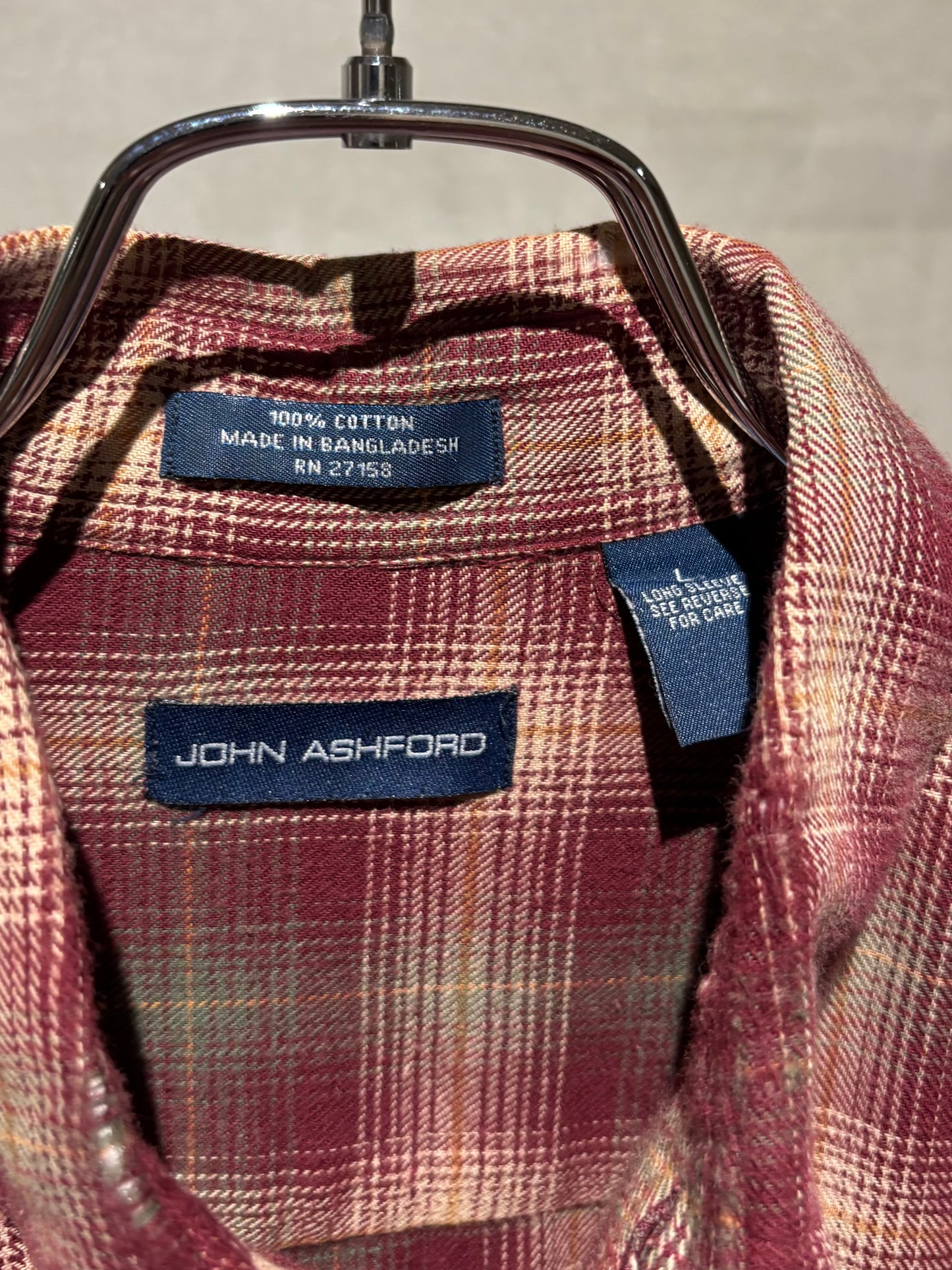 00's JOHN ASHFORD flannel shirt
