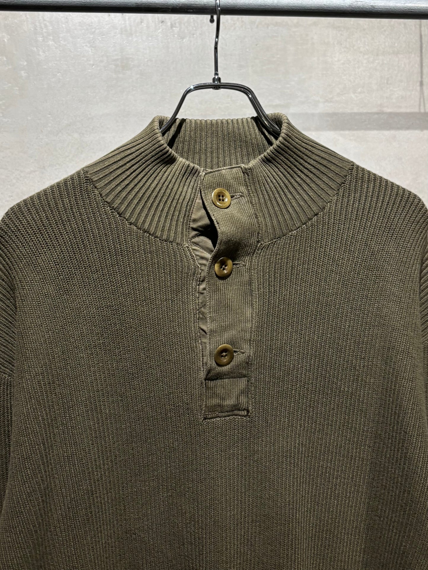 90's Polo Ralph Lauren henley neck cotton knit sweater