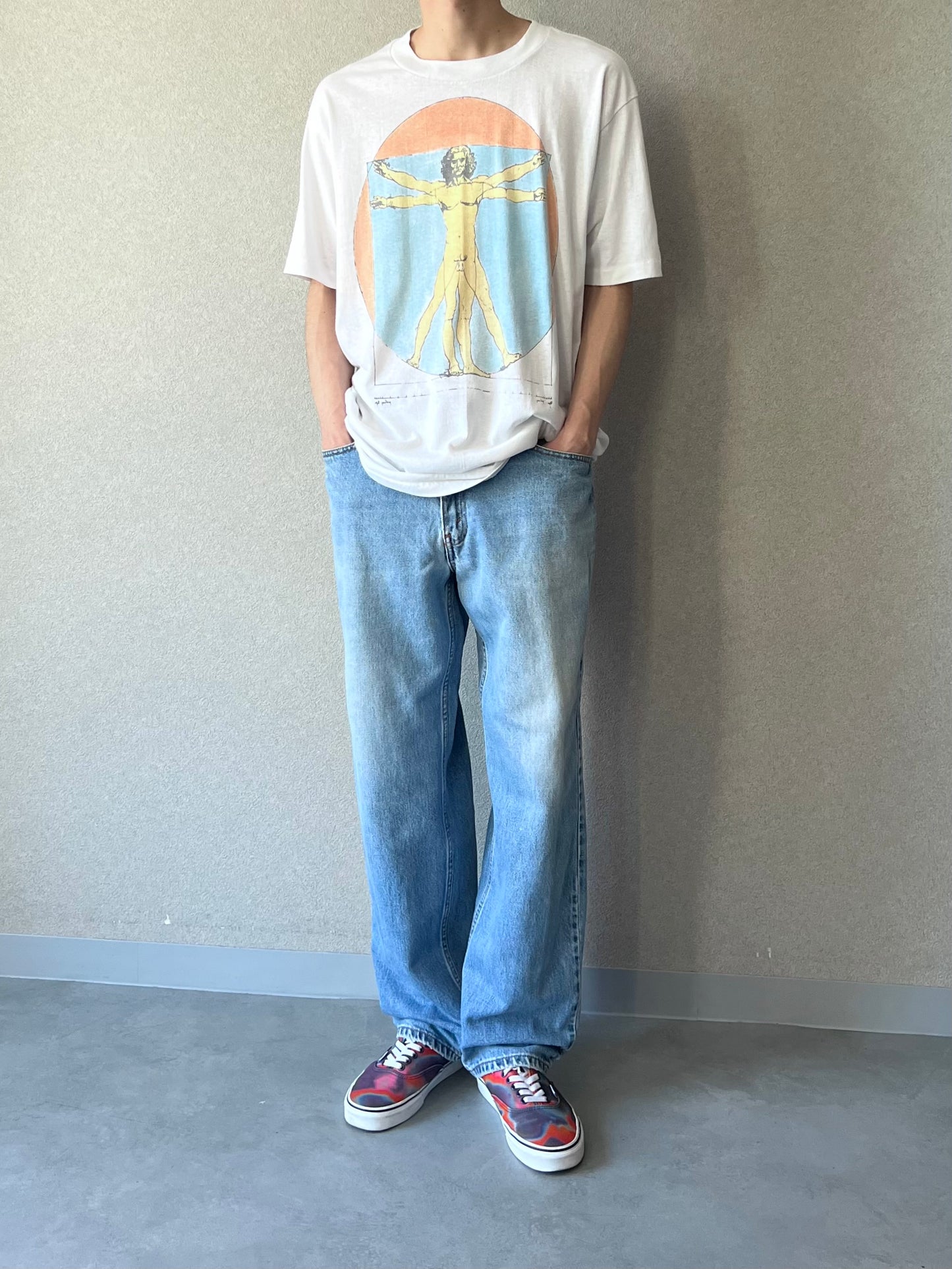 80's〜 Leonardo da Vinci art t-shirt