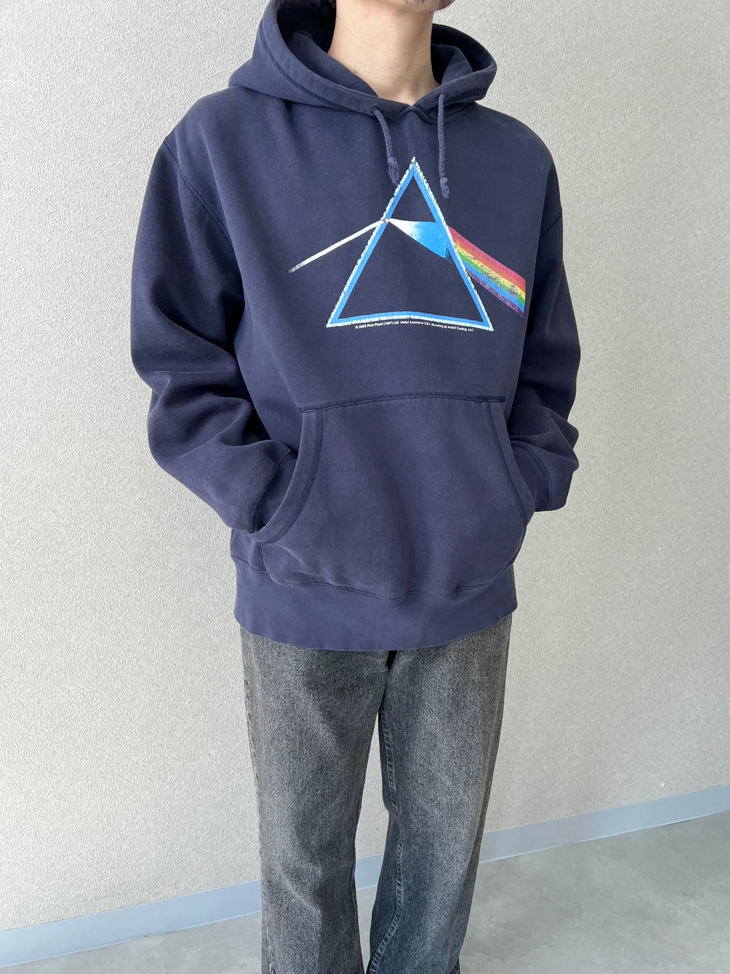 00's PINK FLOYD printed sweat hoodie