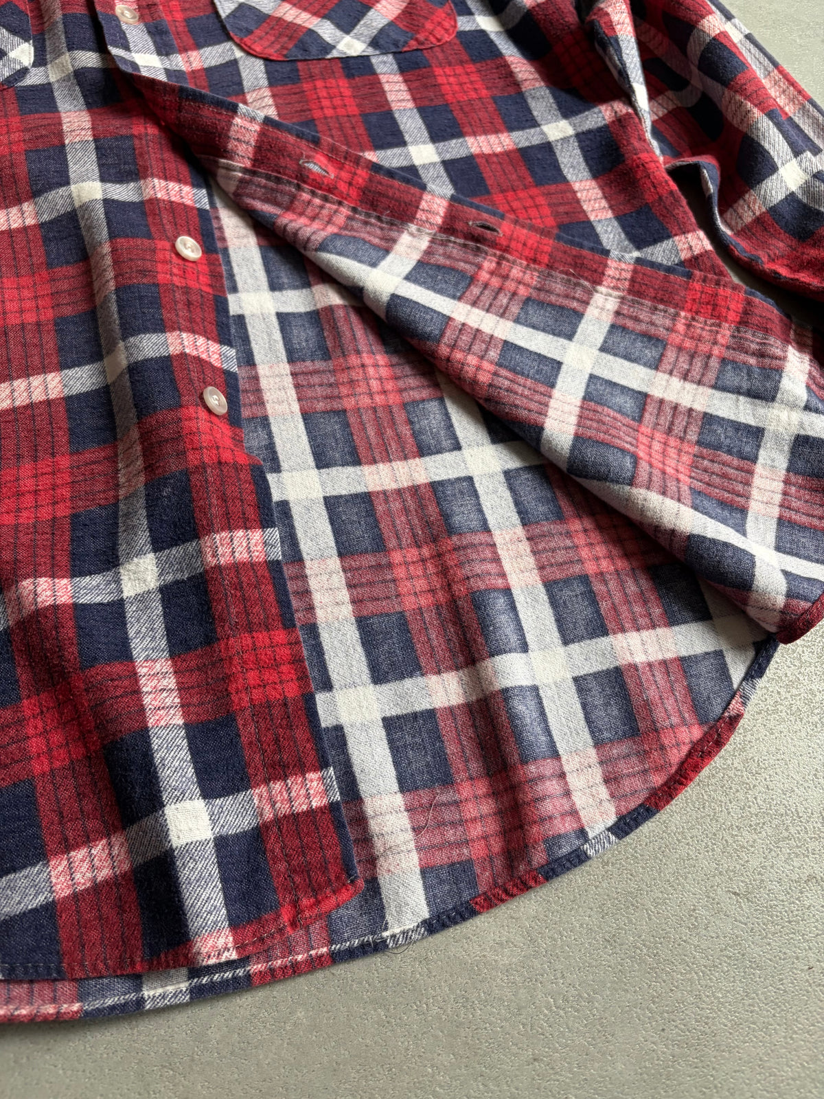 70's MONTGOMERY WARD printed flannel shirt