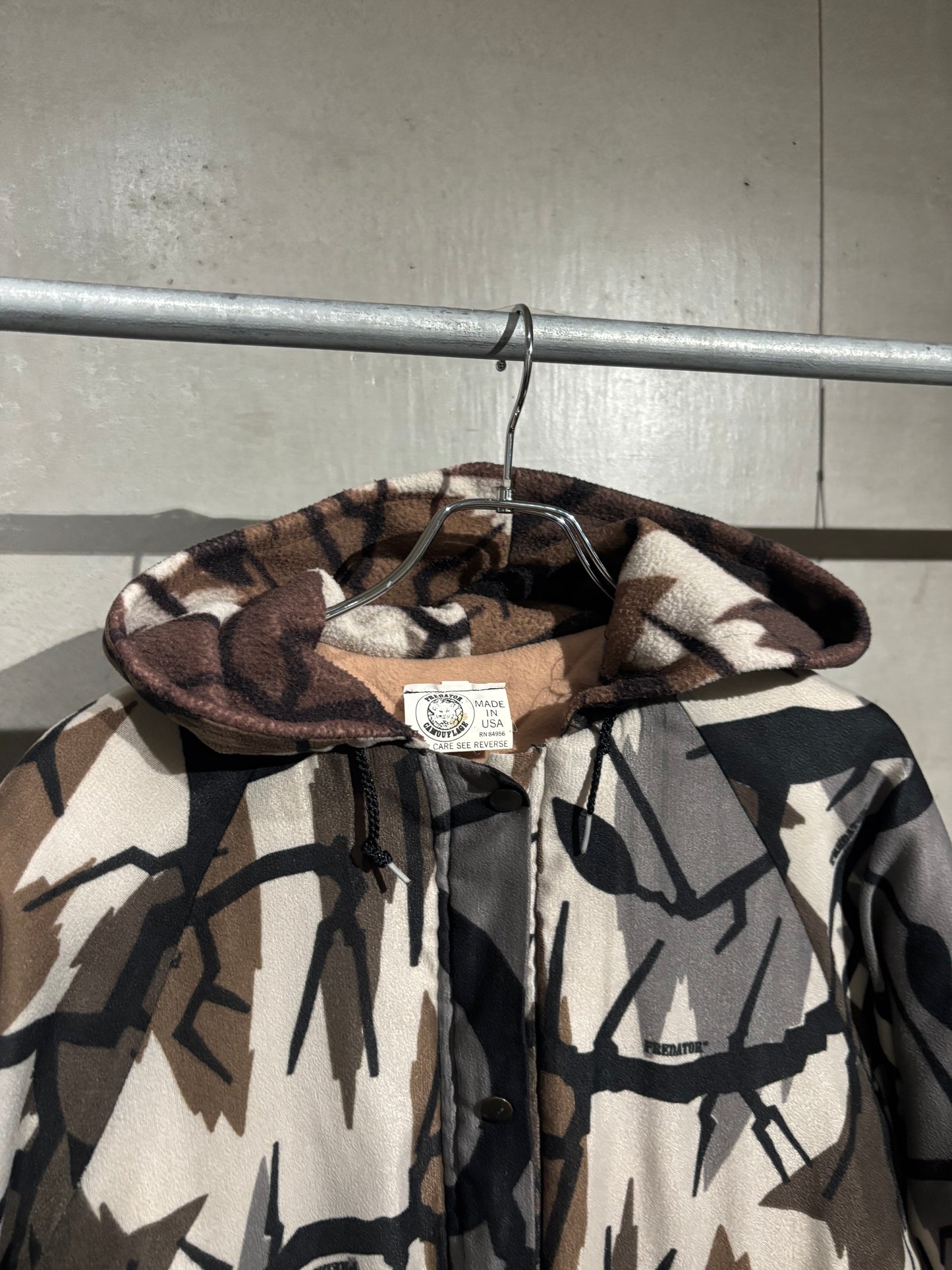 80's PREDATOR CAMOUFLAGE insulation jacket “Made in USA”