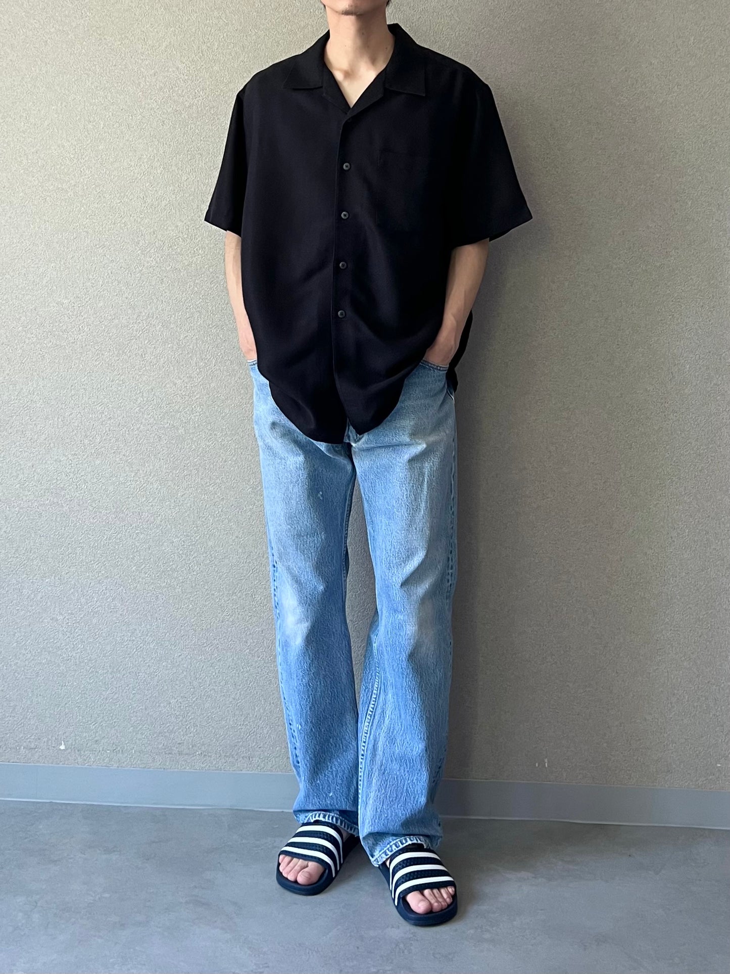 00's MERONA open collar shirt