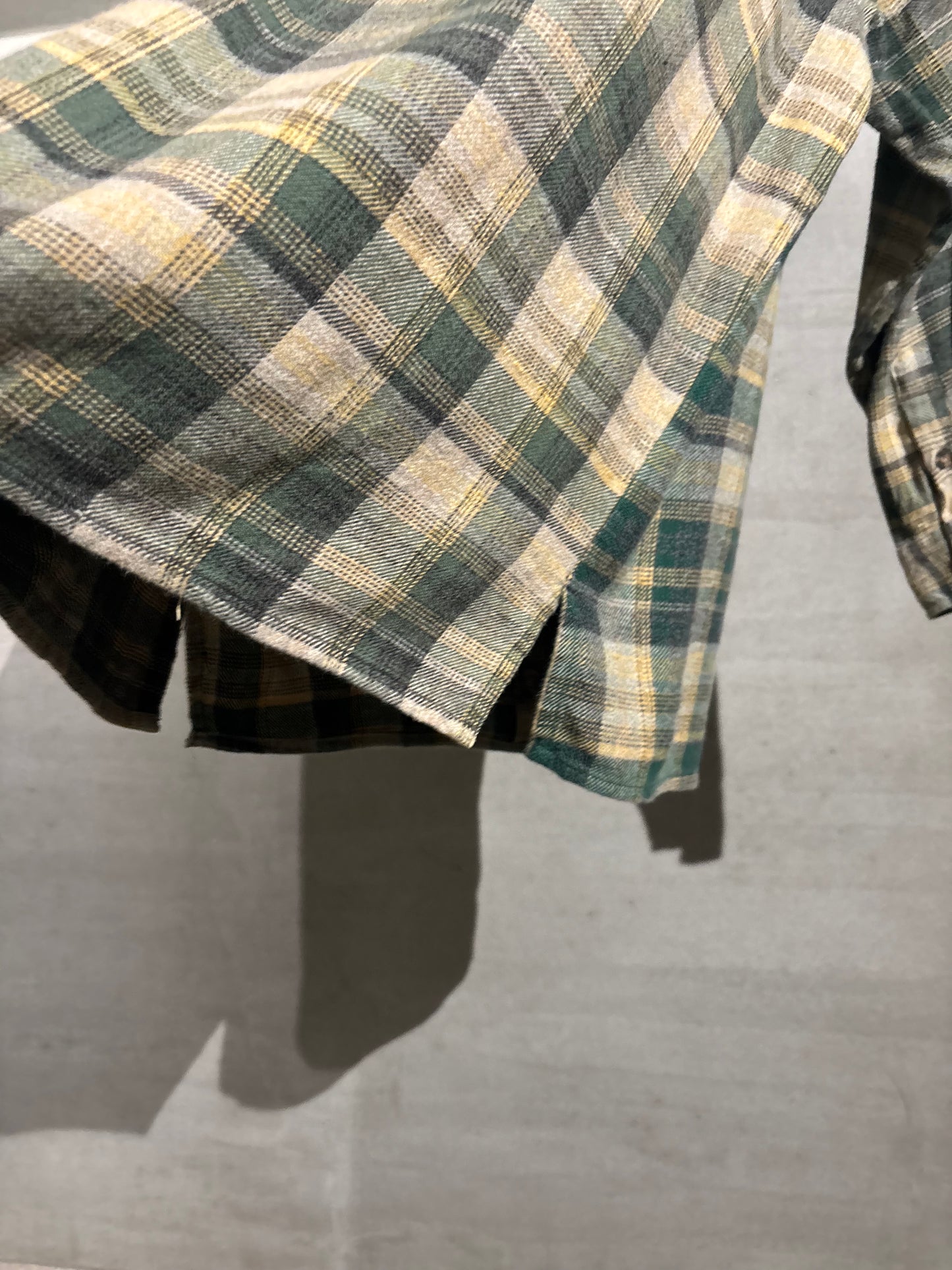 90s BASIC EDITION zip up flannel shirt