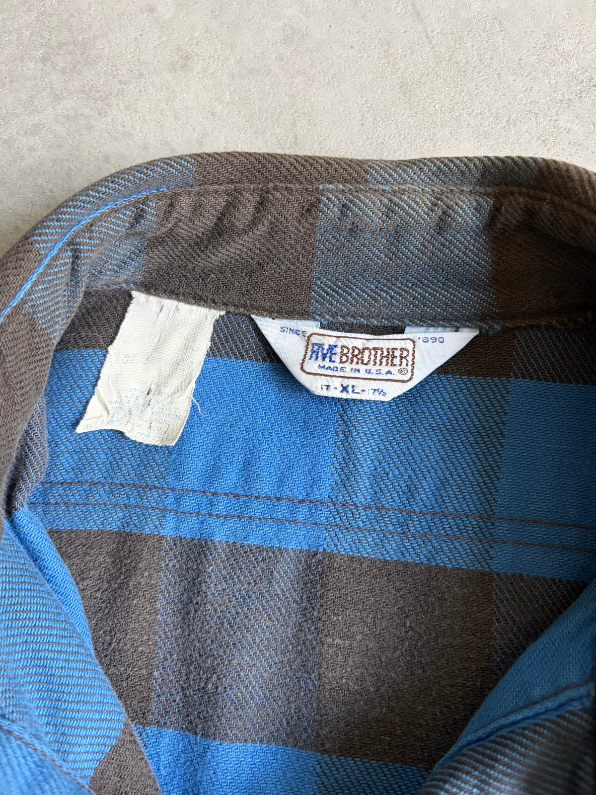 80's FIVE BROTHER flannel shirt “Made in USA”